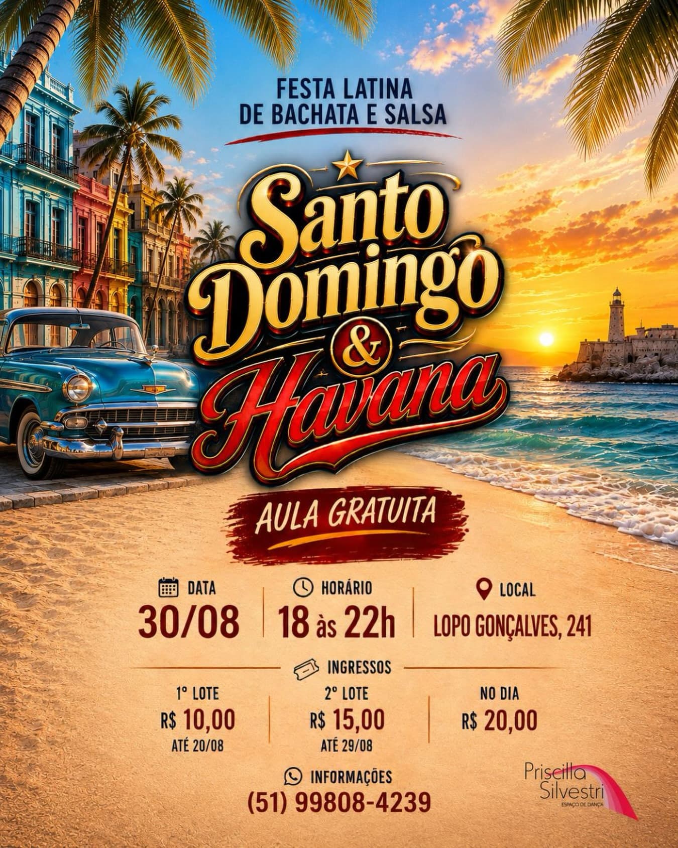Flyer: Santo Domingo & Havana - Festa Latina de Bachata e Salsa