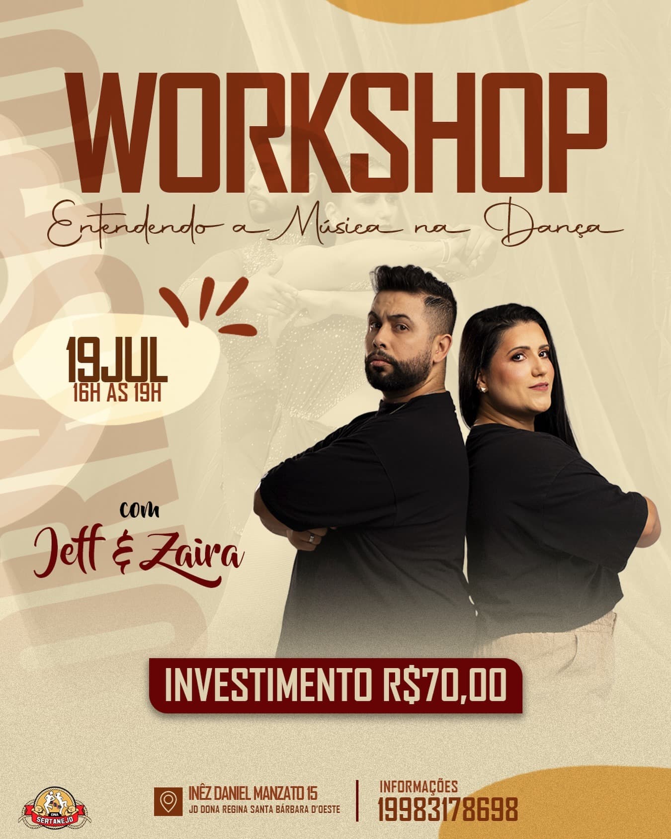Flyer: Workshop – Entendendo a Música na Dança