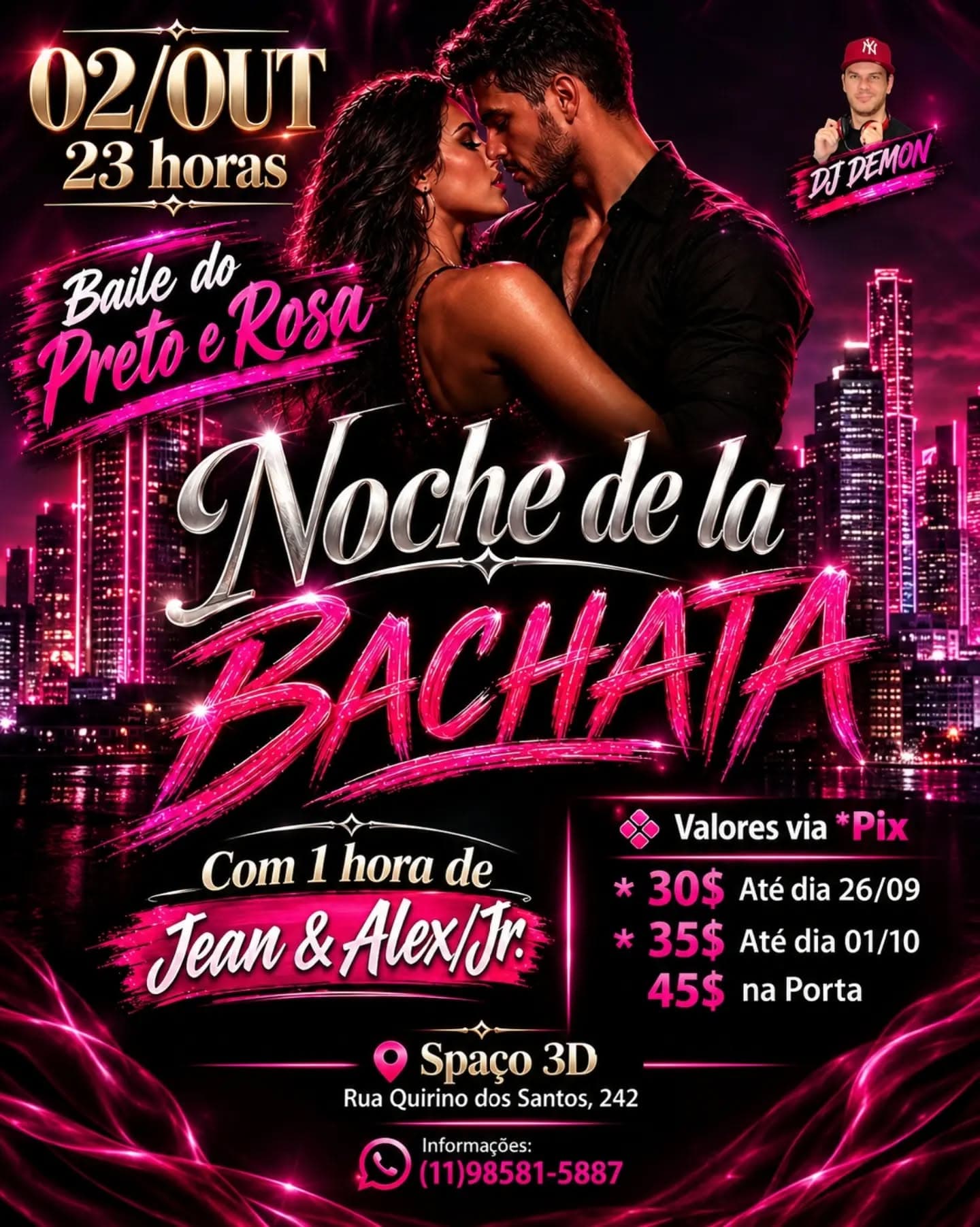 Flyer: Noche de la Bachata - Baile do Preto e Rosa