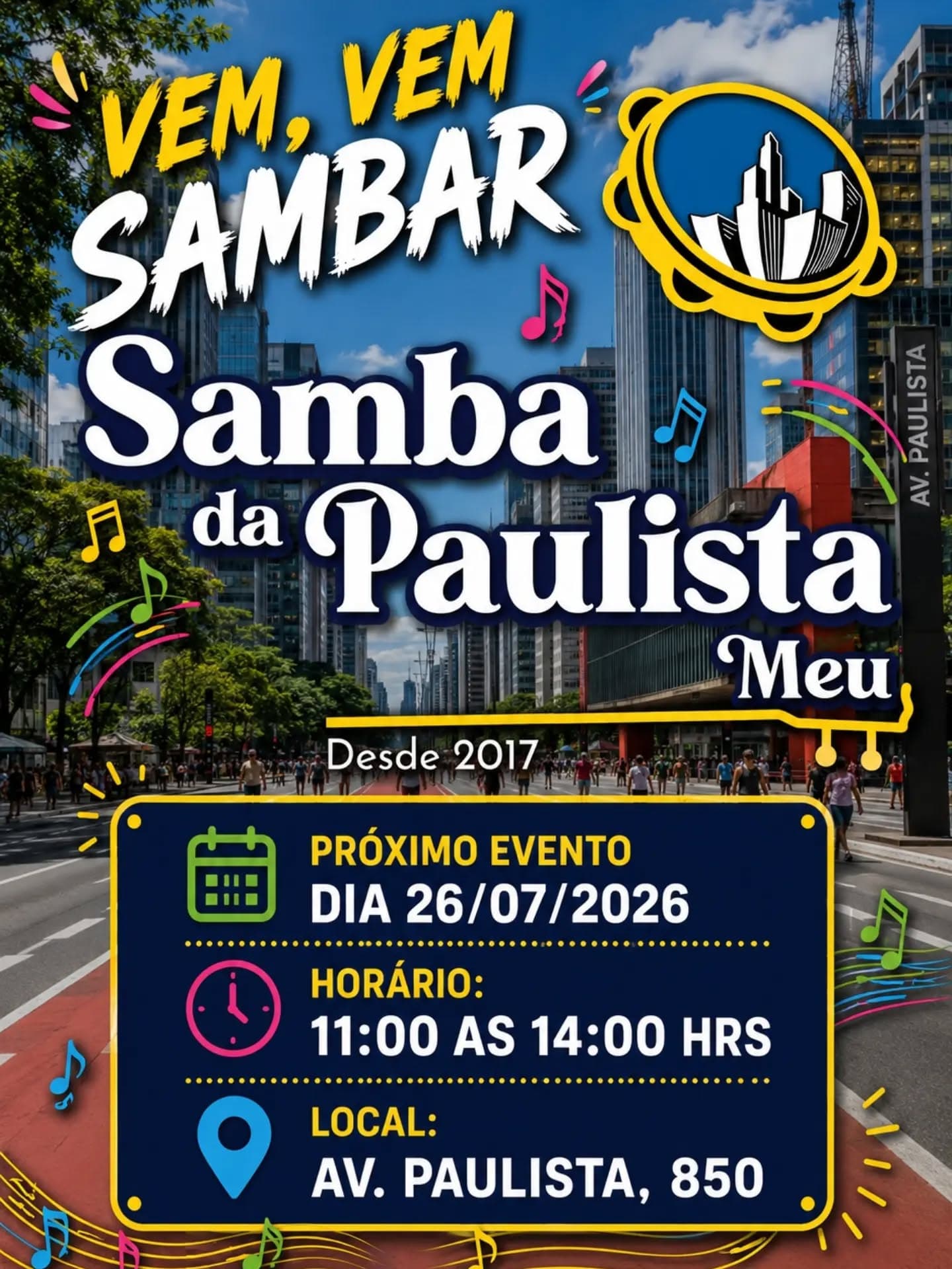 Flyer: Samba da Paulista Meu