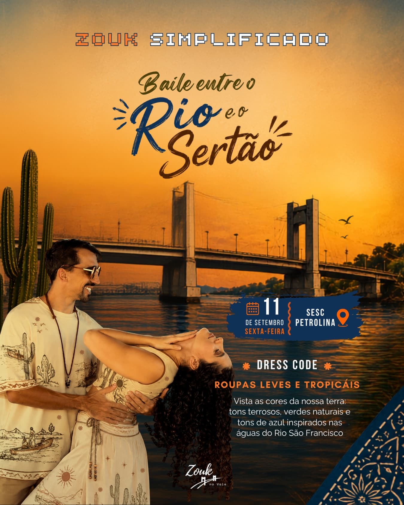 Flyer: Baile entre o Rio e o Sertão - Zouk Simplificado