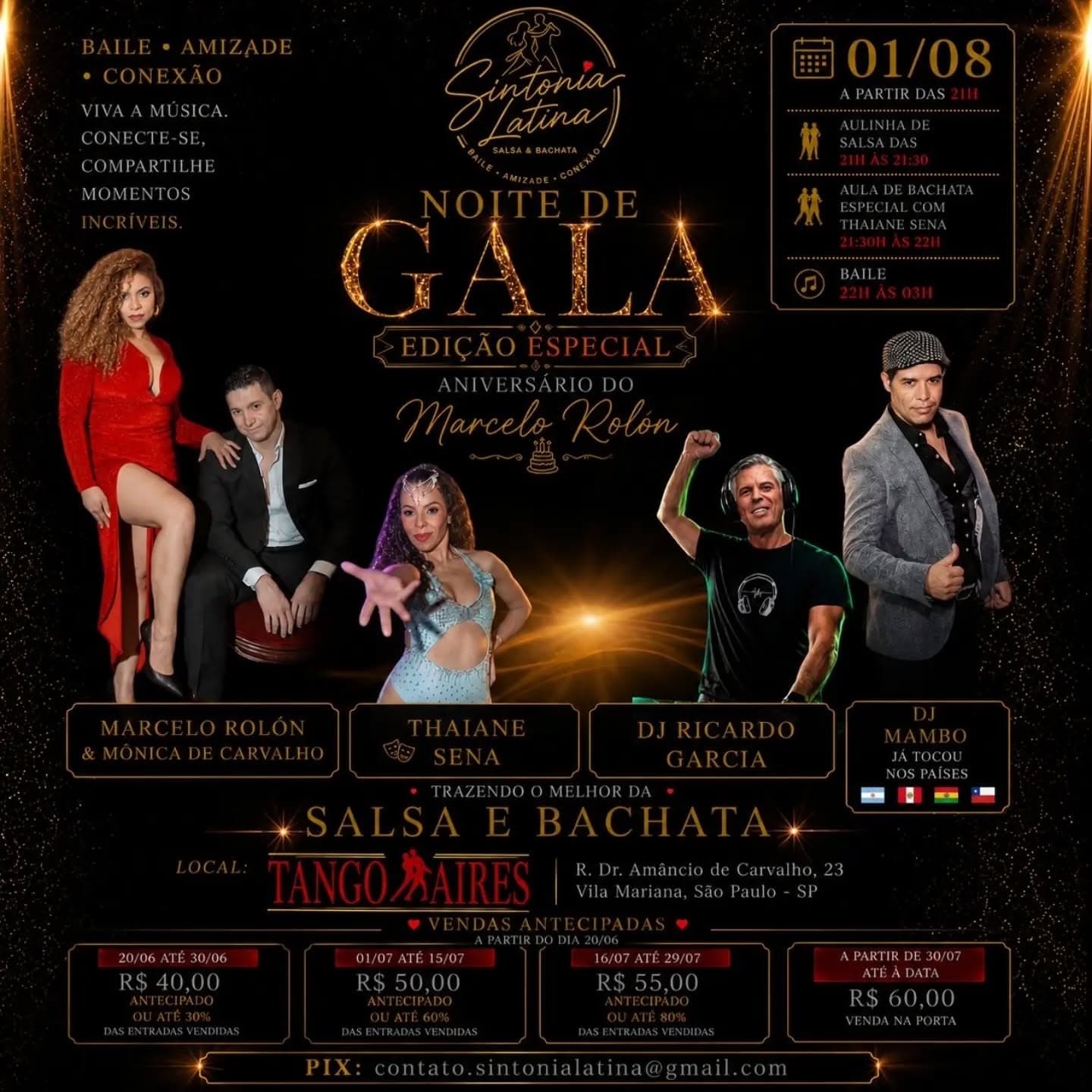 Flyer: Noite de Gala • Sintonia Latina
