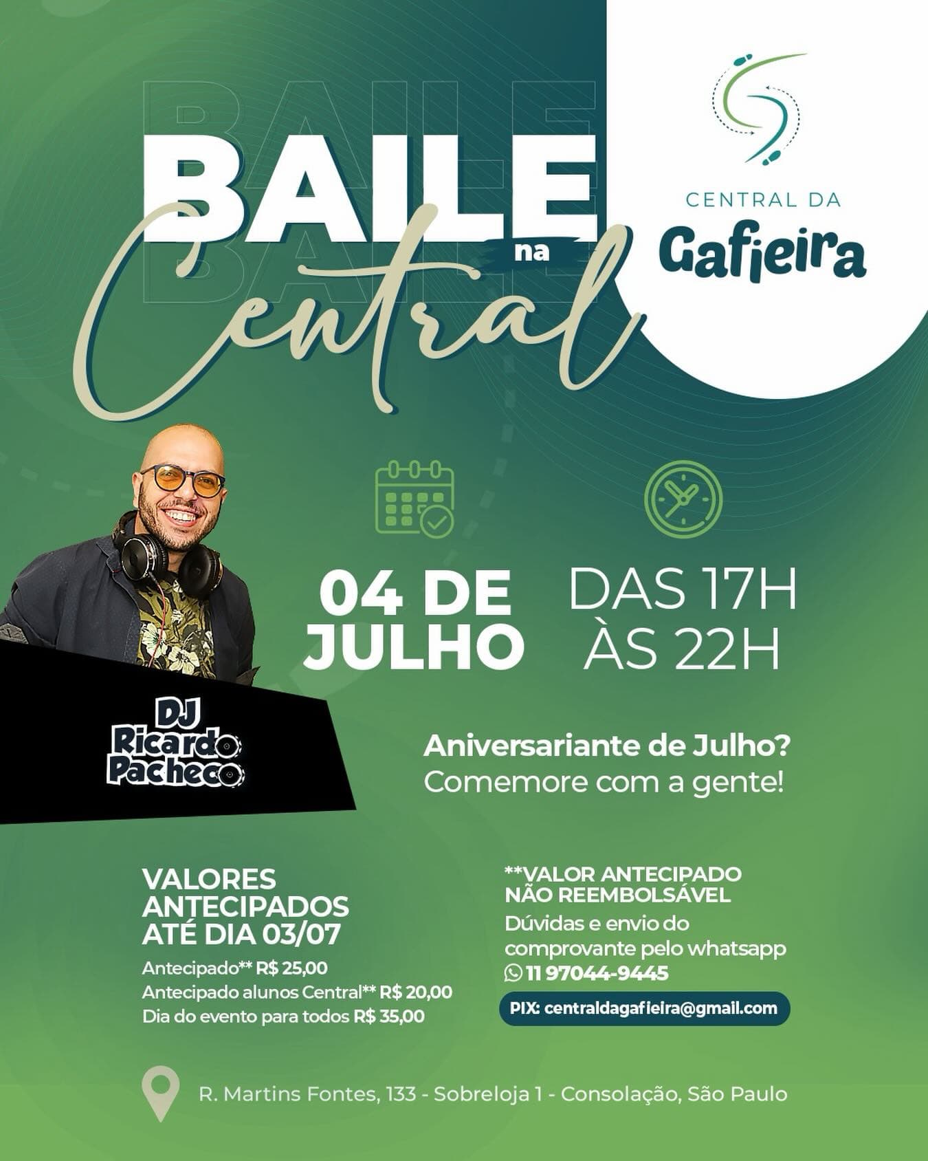 Flyer: Baile na Central