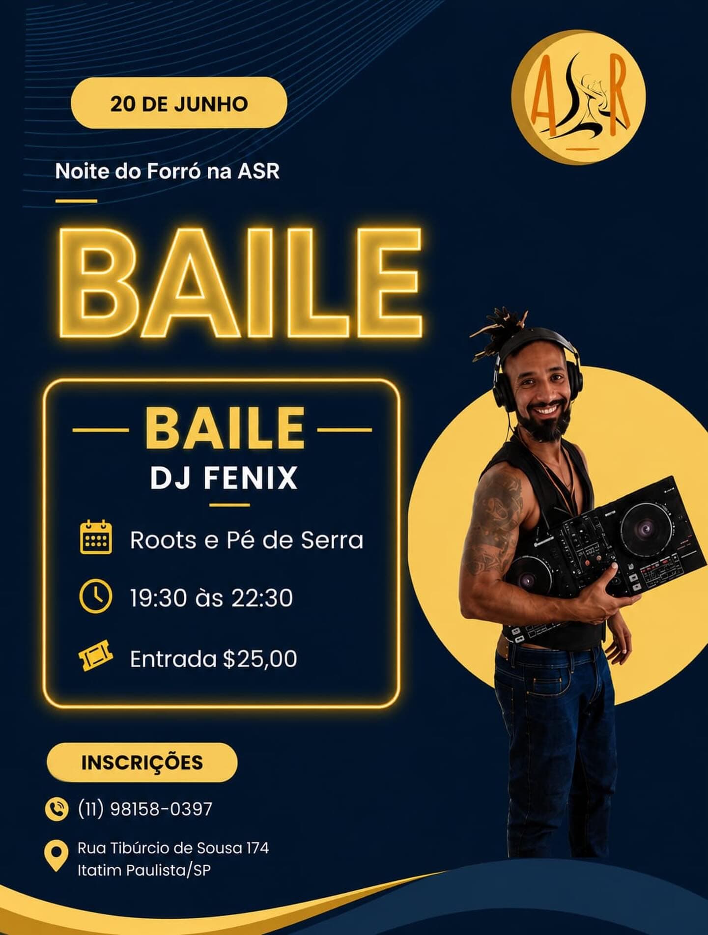 Flyer: Noite do Forró na ASR