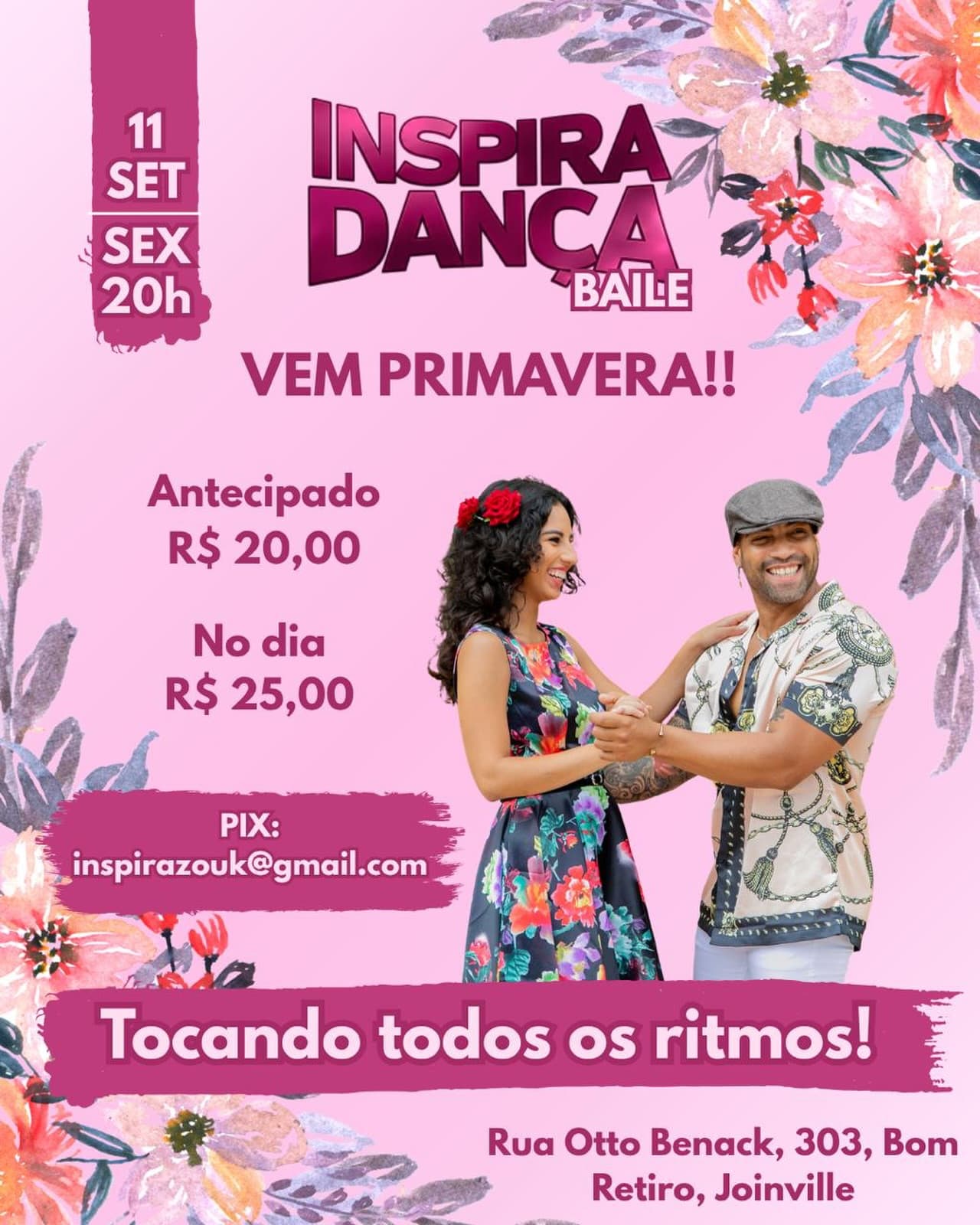 Flyer: Inspira Dança - Baile Vem Primavera!