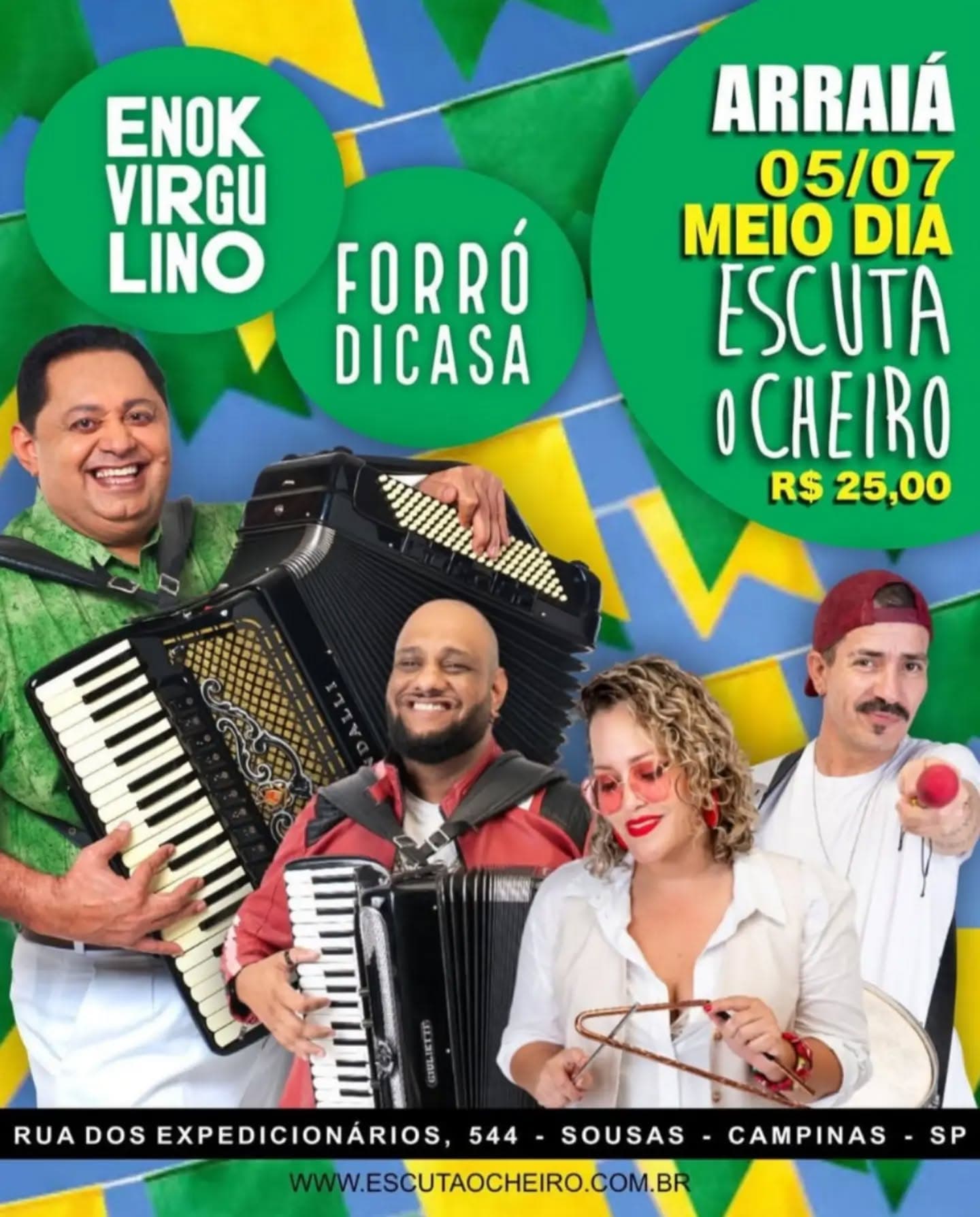 Flyer: Arraiá Escuta o Cheiro
