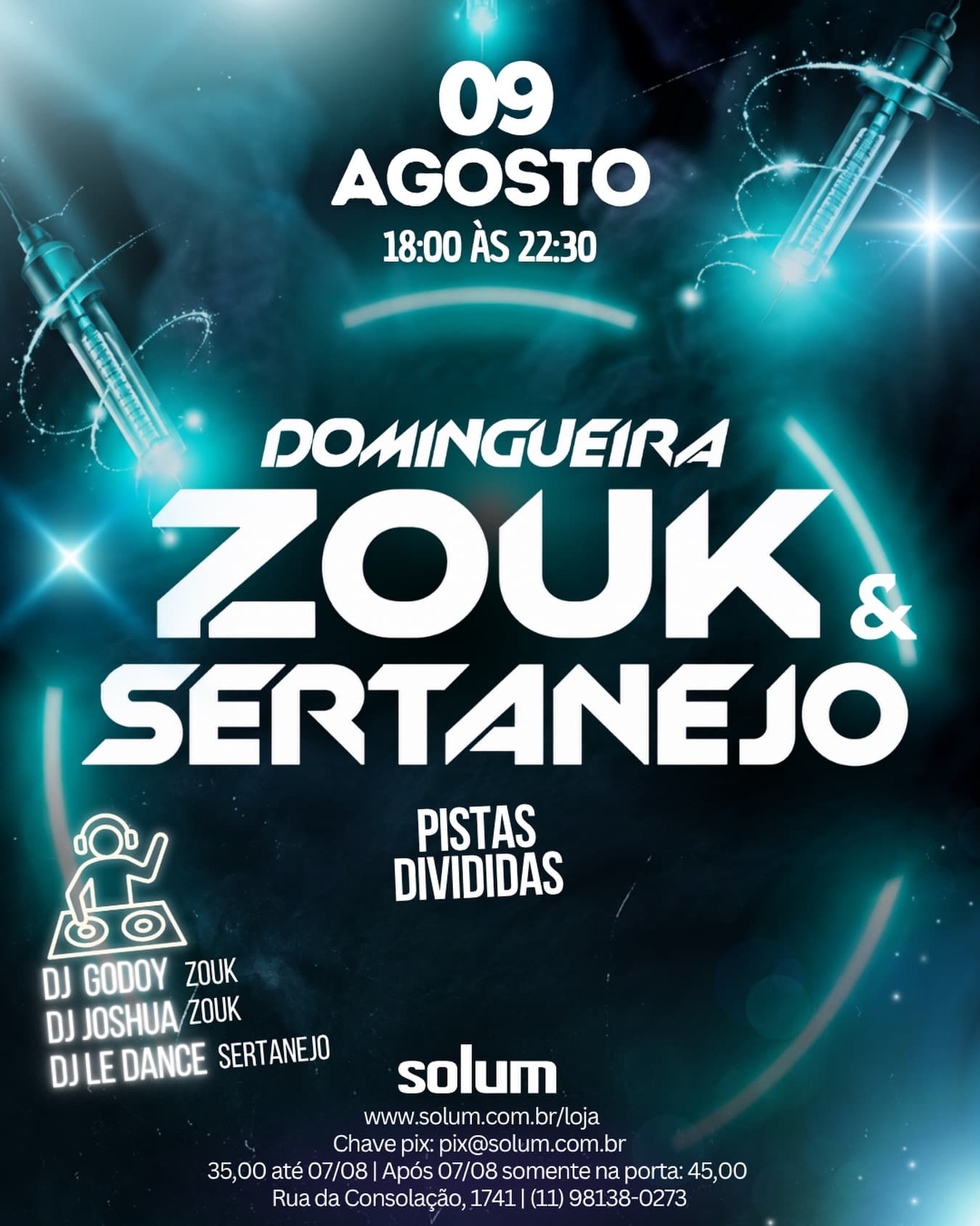 Flyer: Domingueira Zouk & Sertanejo