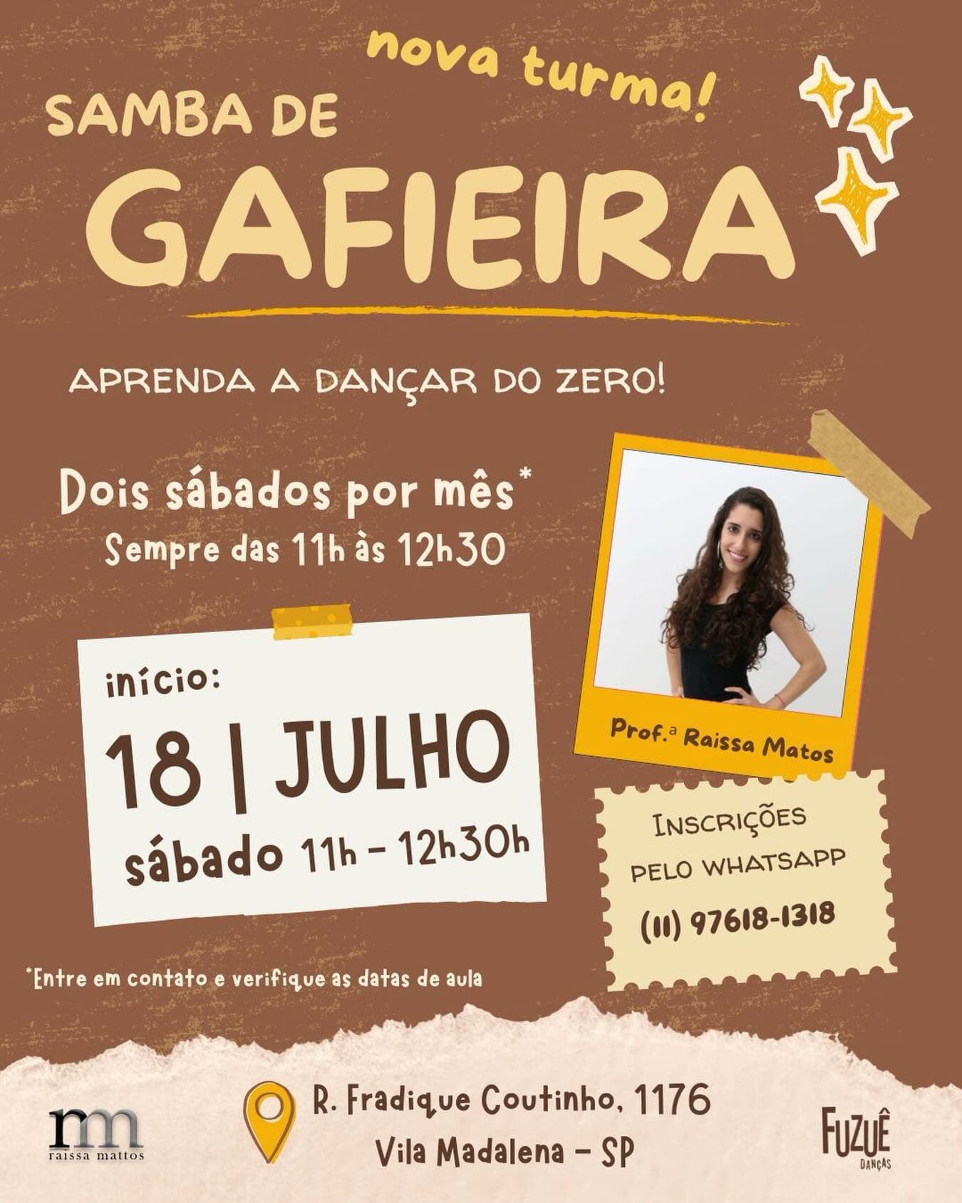 Flyer: Nova turma de Samba de Gafieira Iniciante