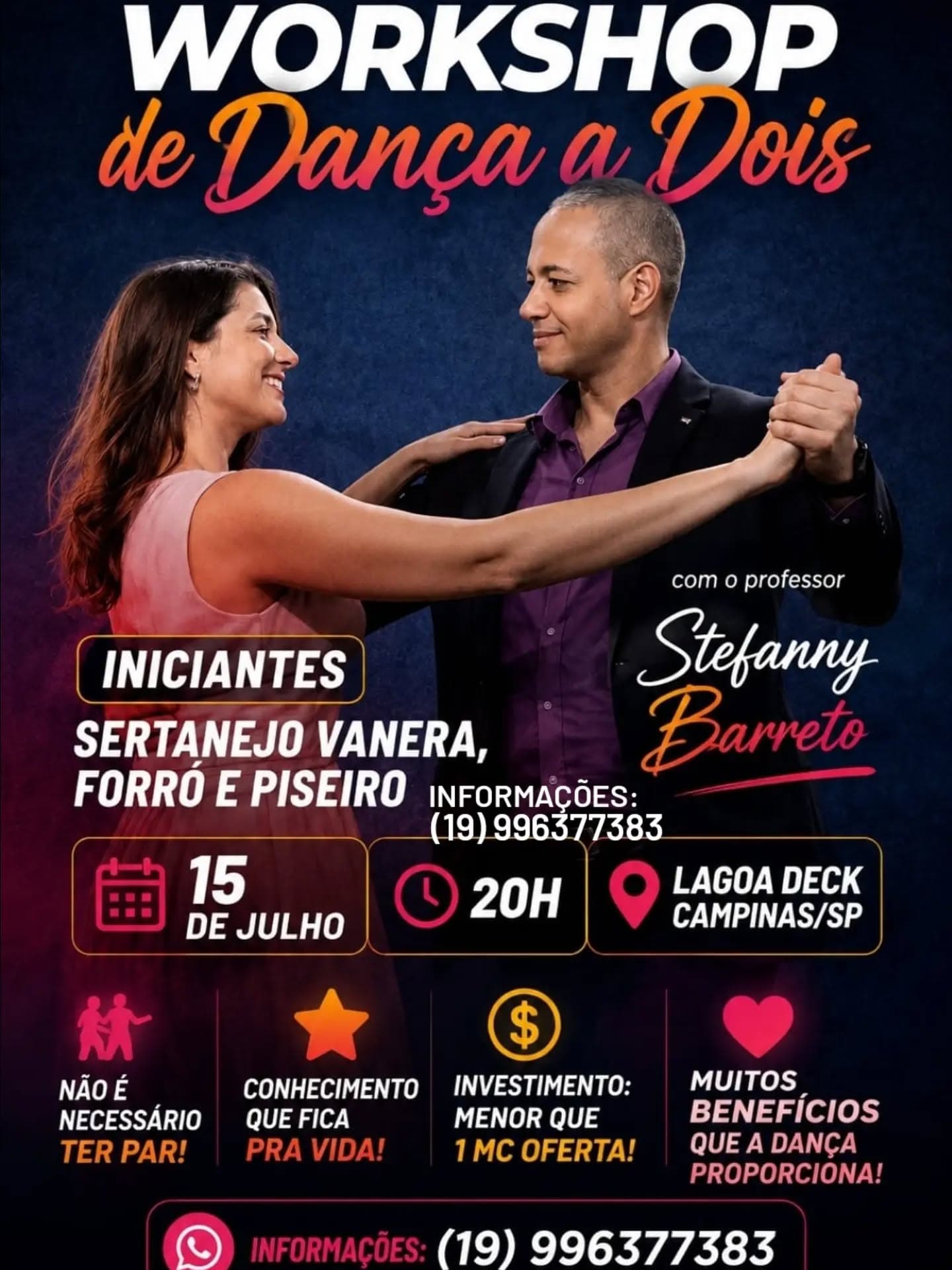 Flyer: Workshop de Dança a Dois - Iniciantes