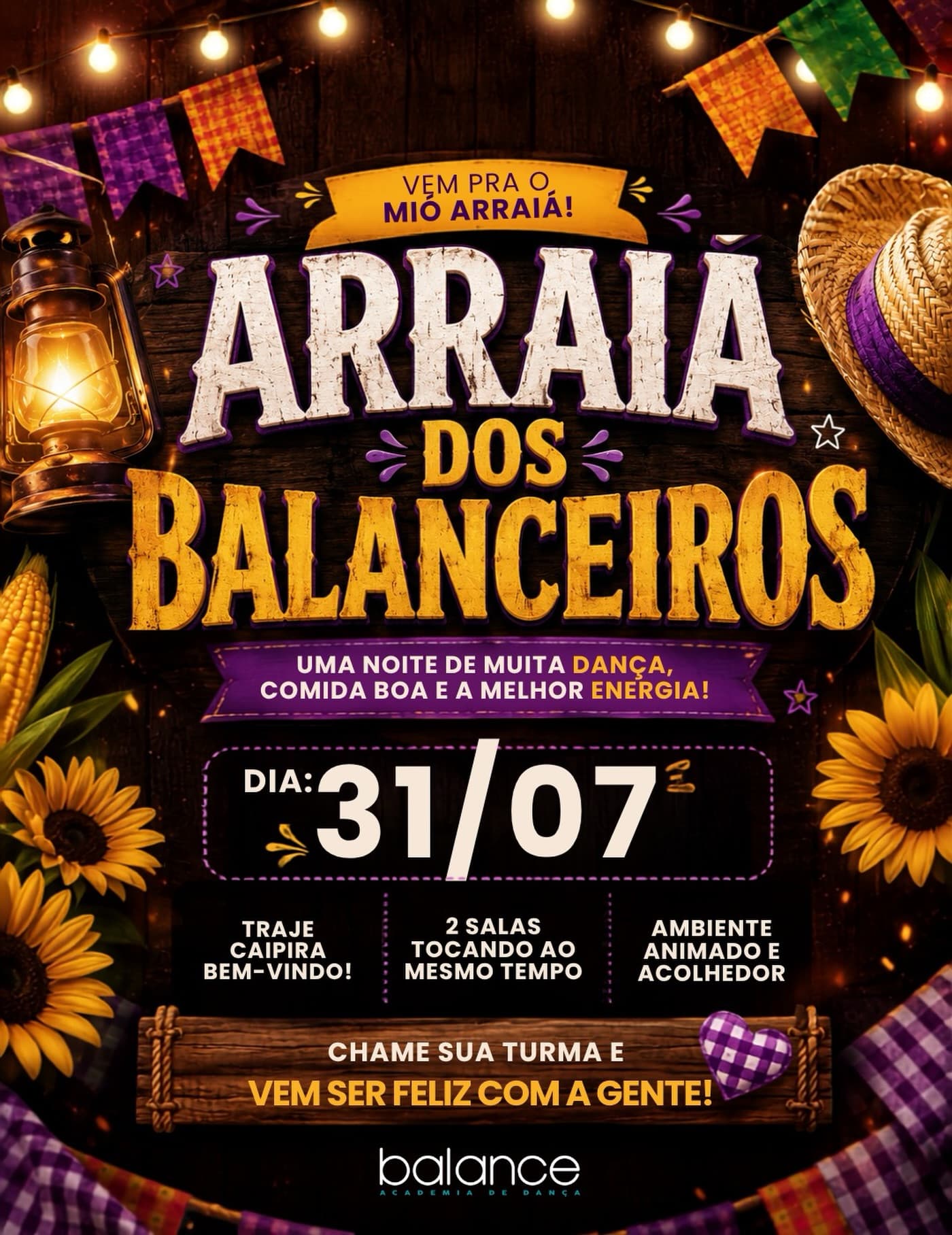Flyer: Arraiá dos Balanceiros
