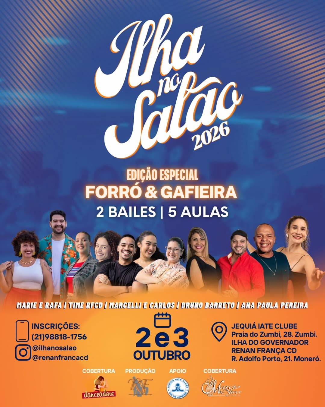 Flyer: Ilha no Salão 2026 | Edição Especial Forró e Gafieira