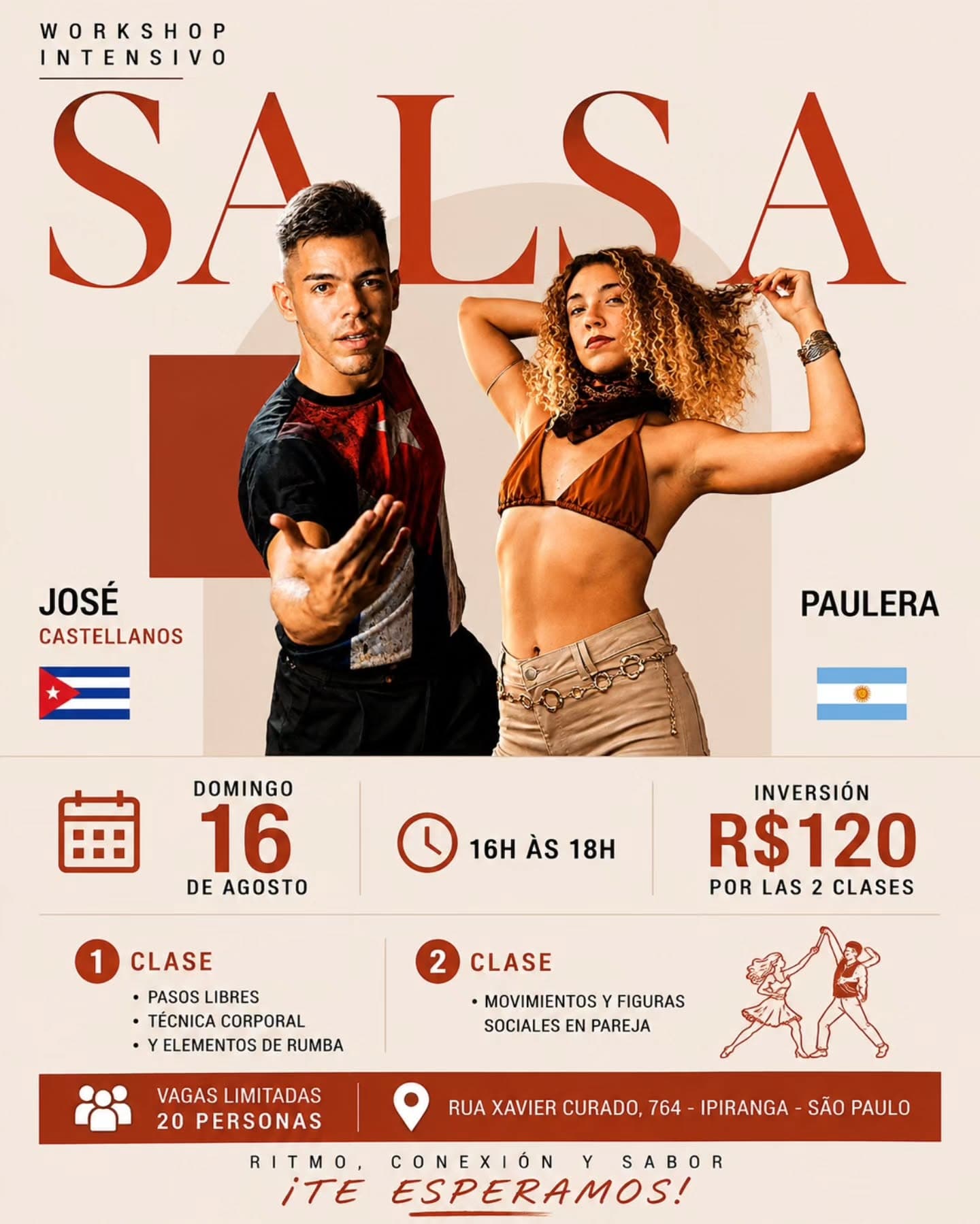 Flyer: Workshop Intensivo de Salsa - José Castellanos & Paulera