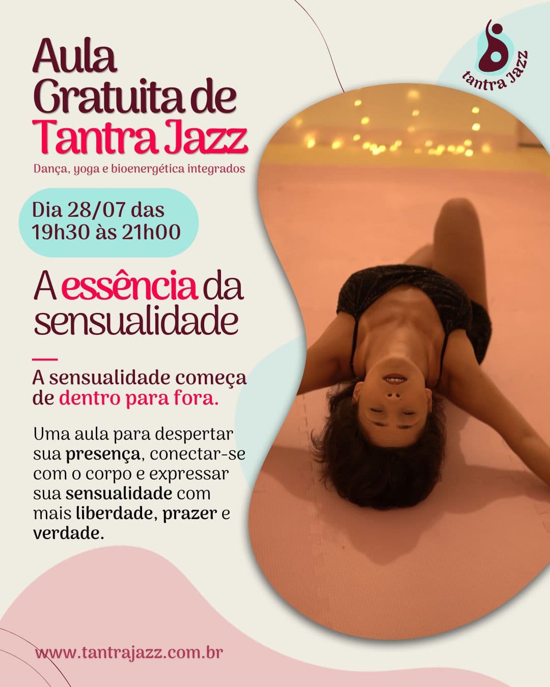 Flyer: Aula Gratuita de Tantra Jazz