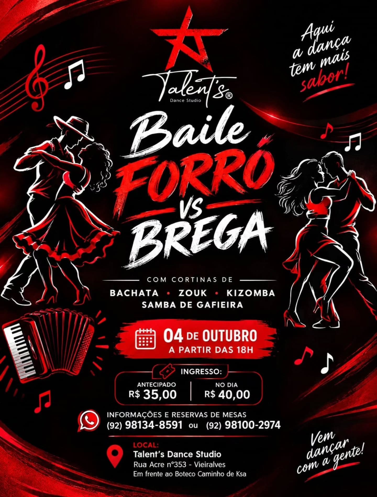 Flyer: Baile Forró vs Brega