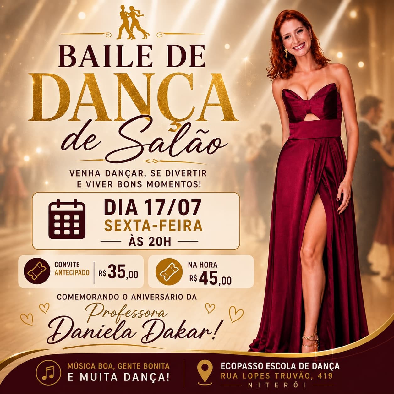 Flyer: Baile de Dança de Salão na ECOPASSOS