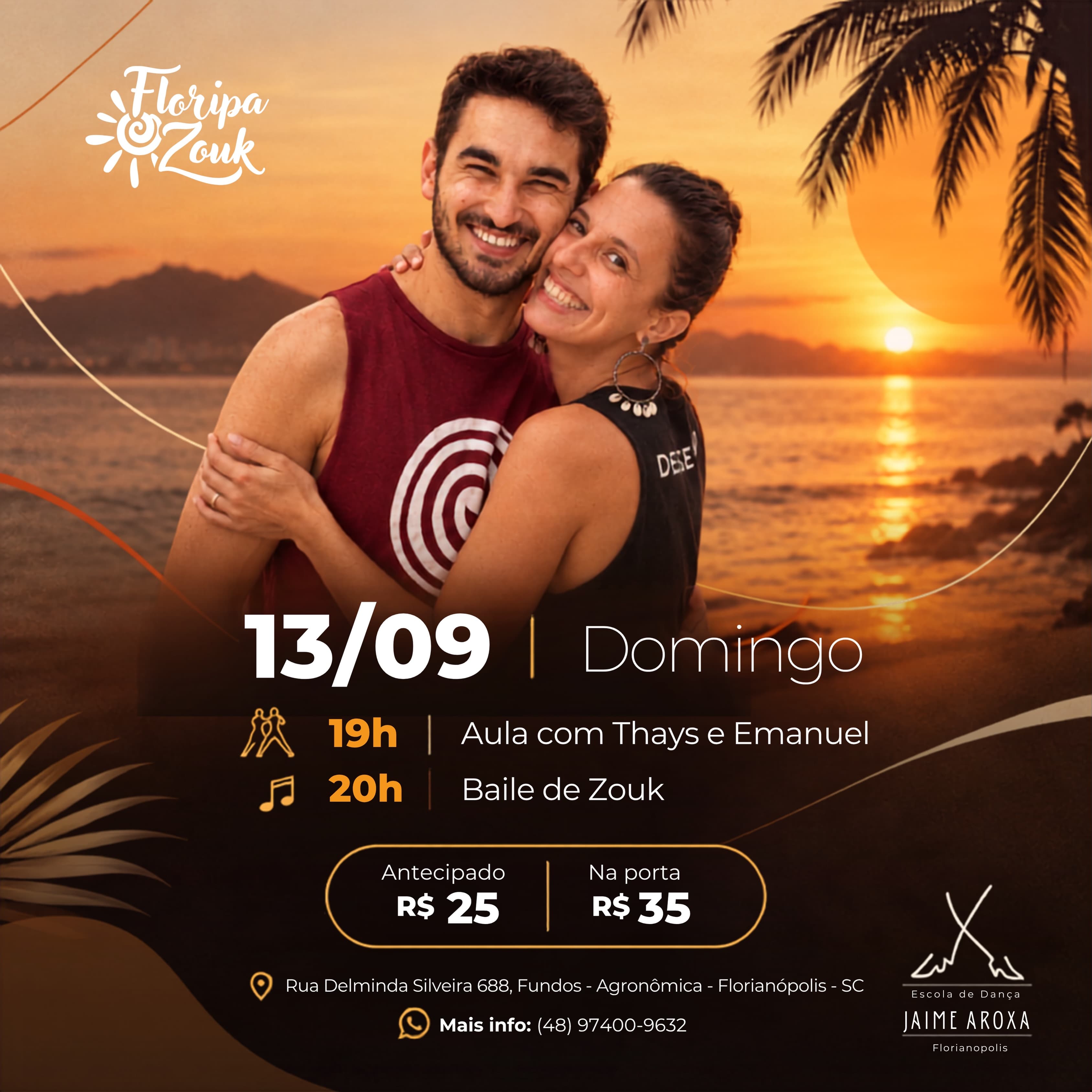 Flyer: Floripa Zouk - Aula + Baile