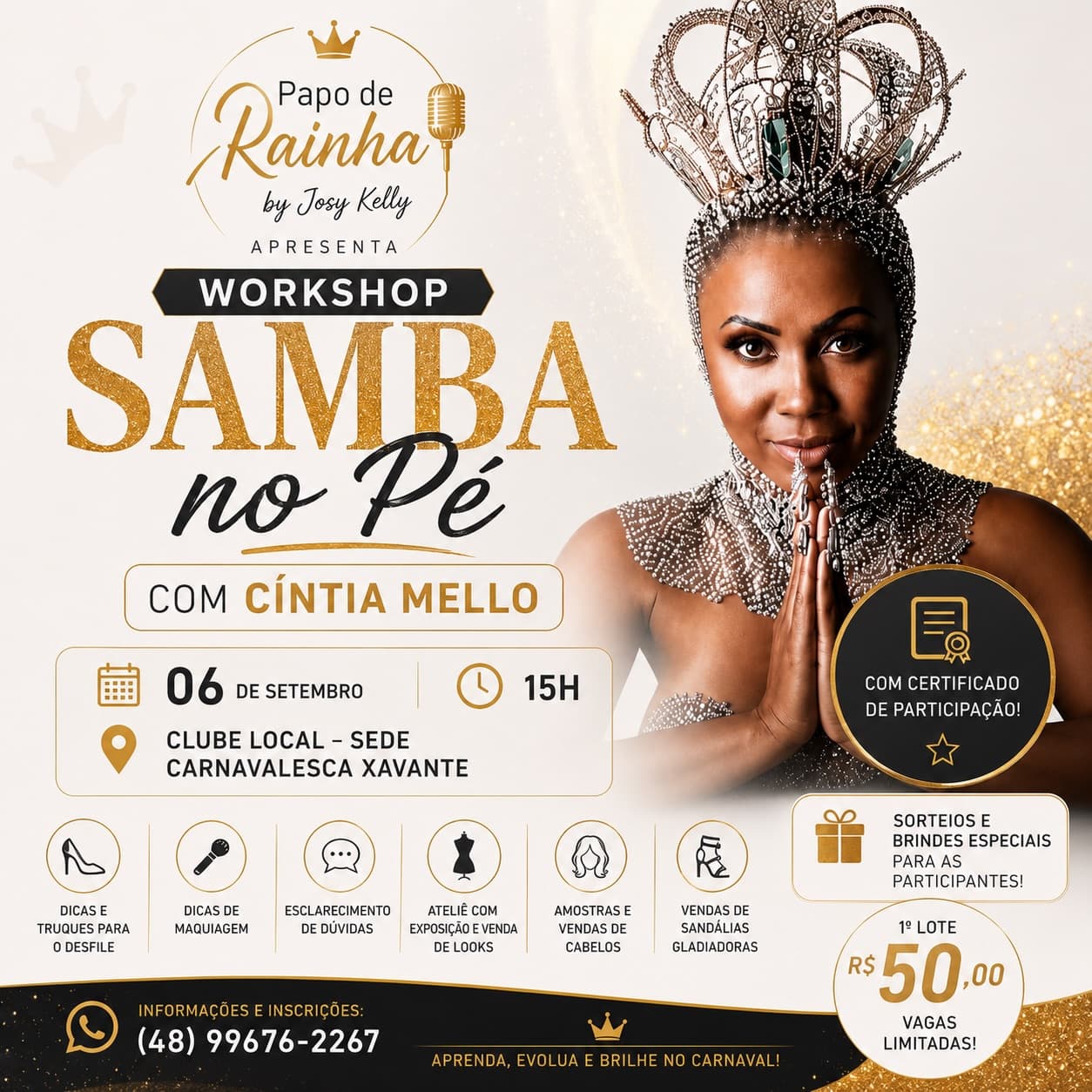 Workshop Samba no Pé com Cíntia Mello