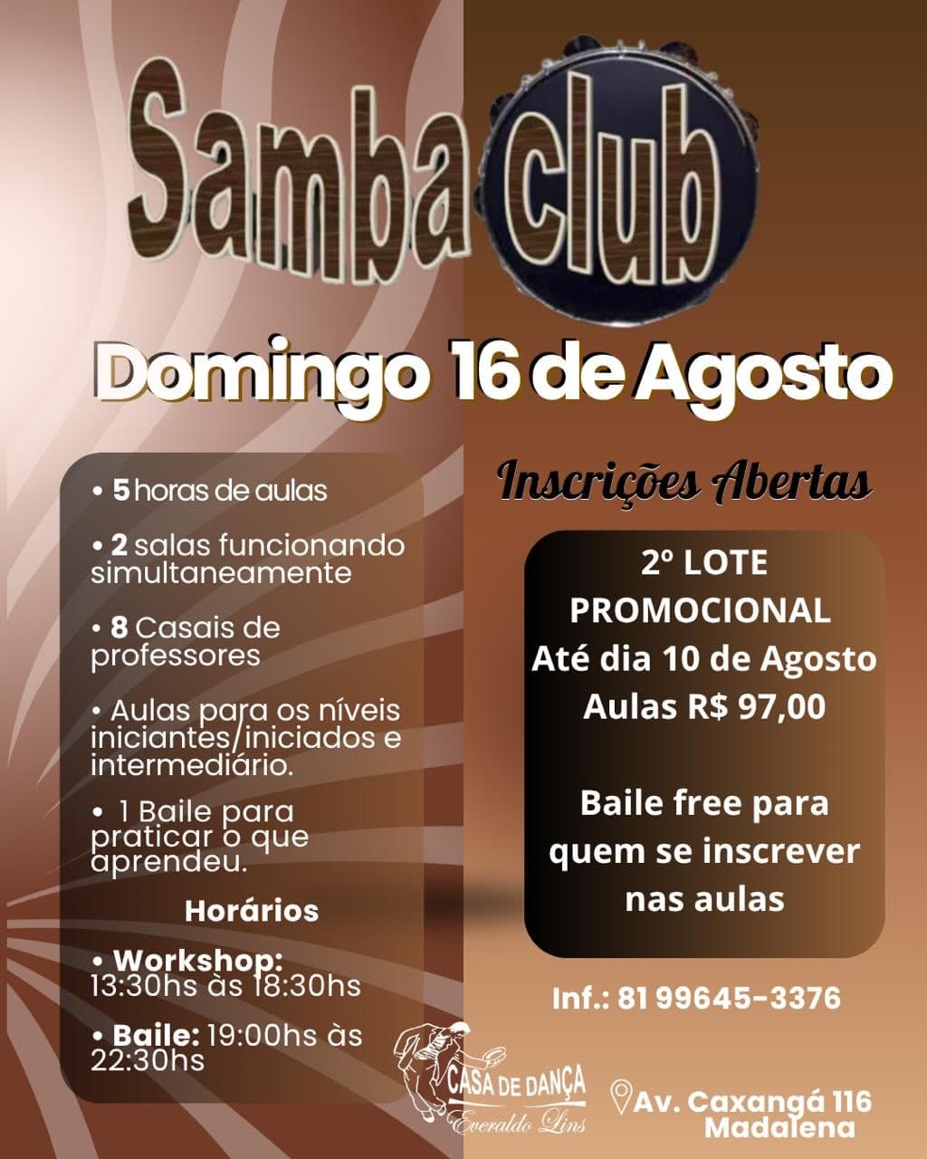Flyer: Projeto Samba Club