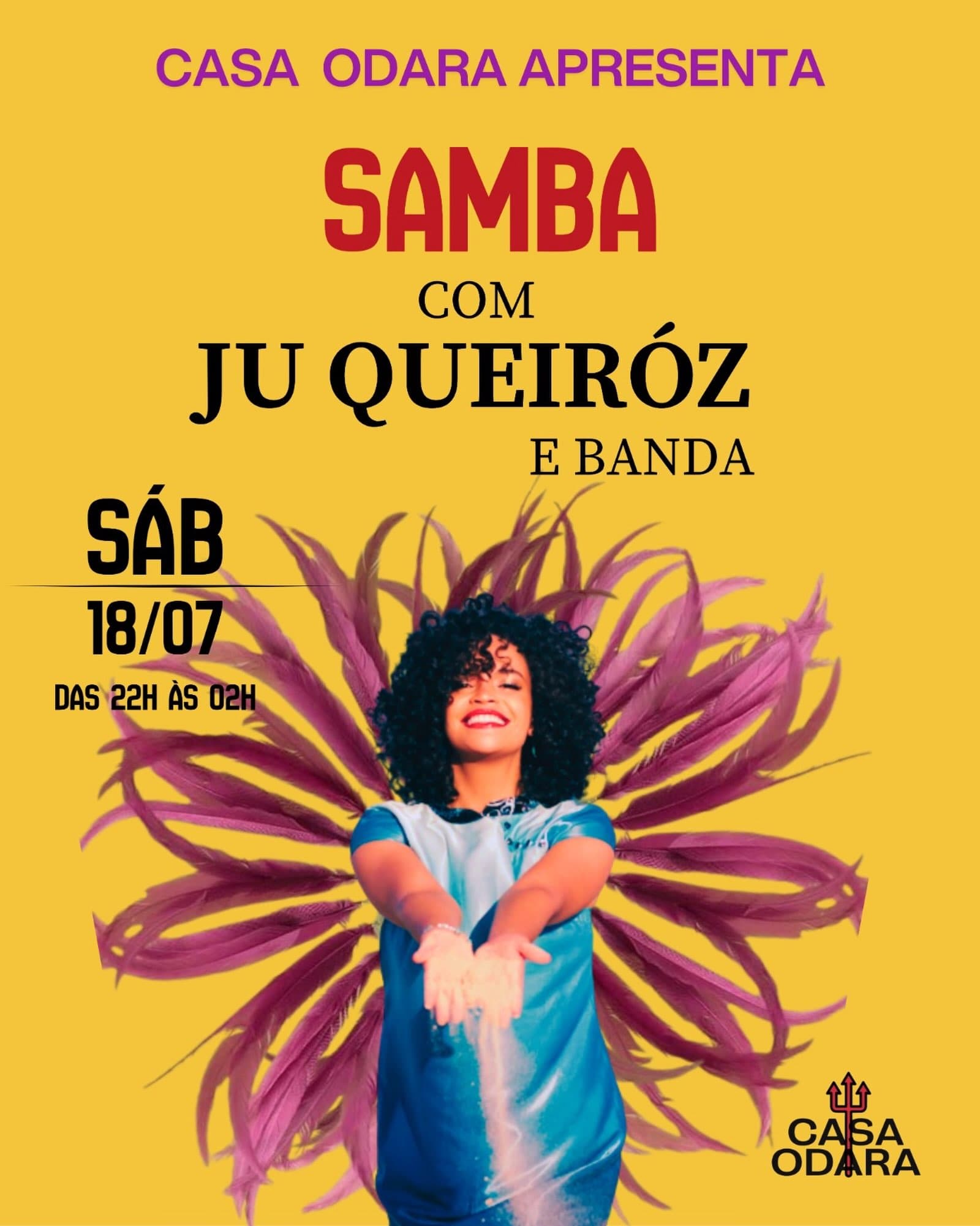 Flyer: Samba com Ju Queiróz e Banda