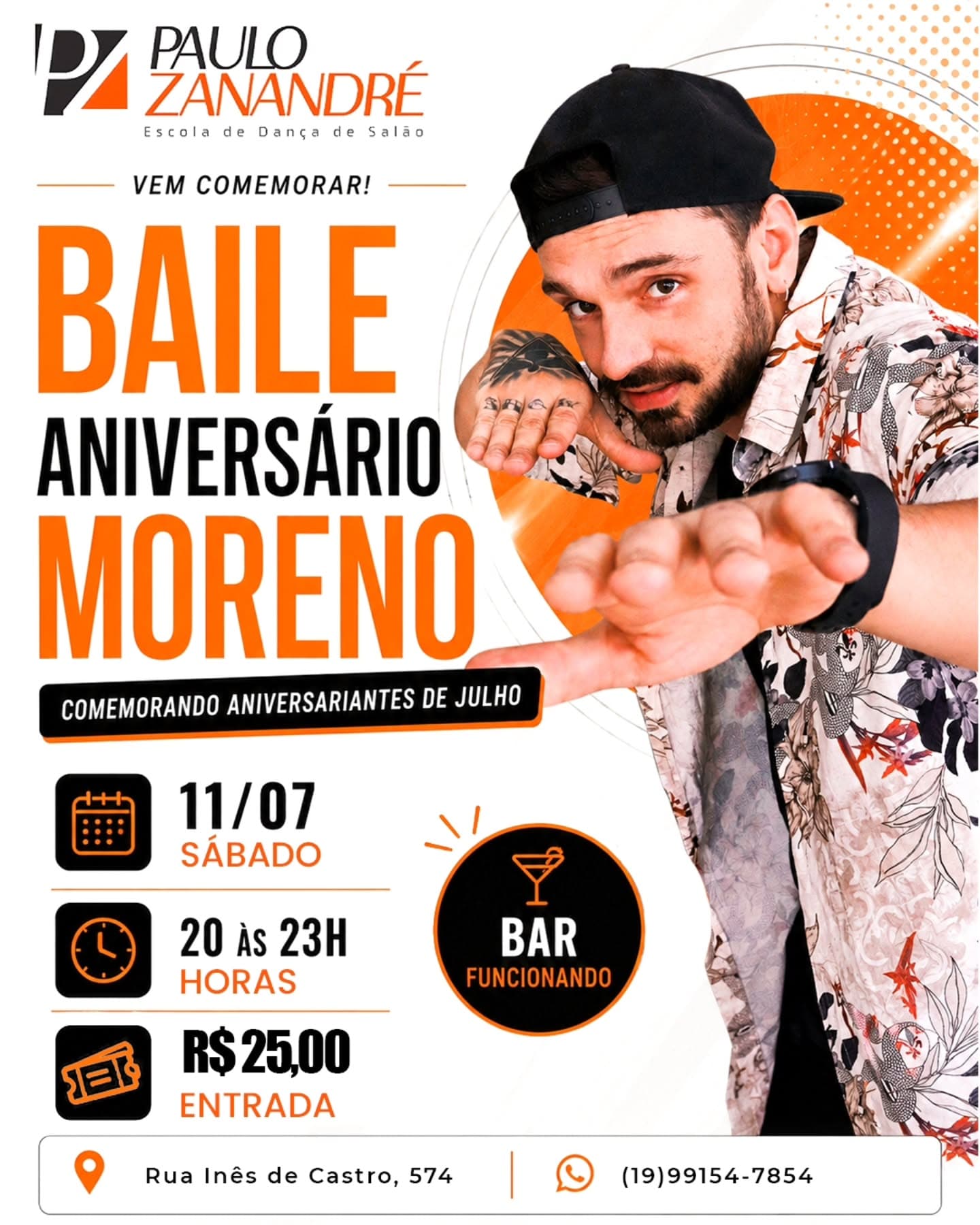 Flyer: Baile Aniversário Moreno