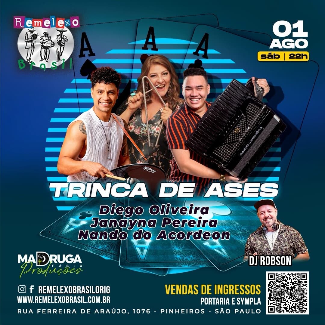 Flyer: Trinca de Ases - Remelexo Brasil