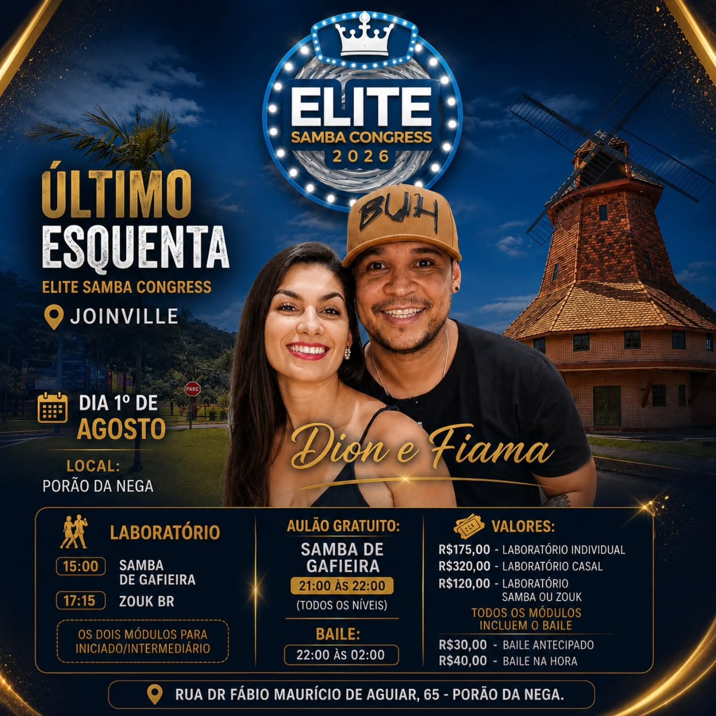 Flyer: Último Esquenta Elite Samba Congress 2026