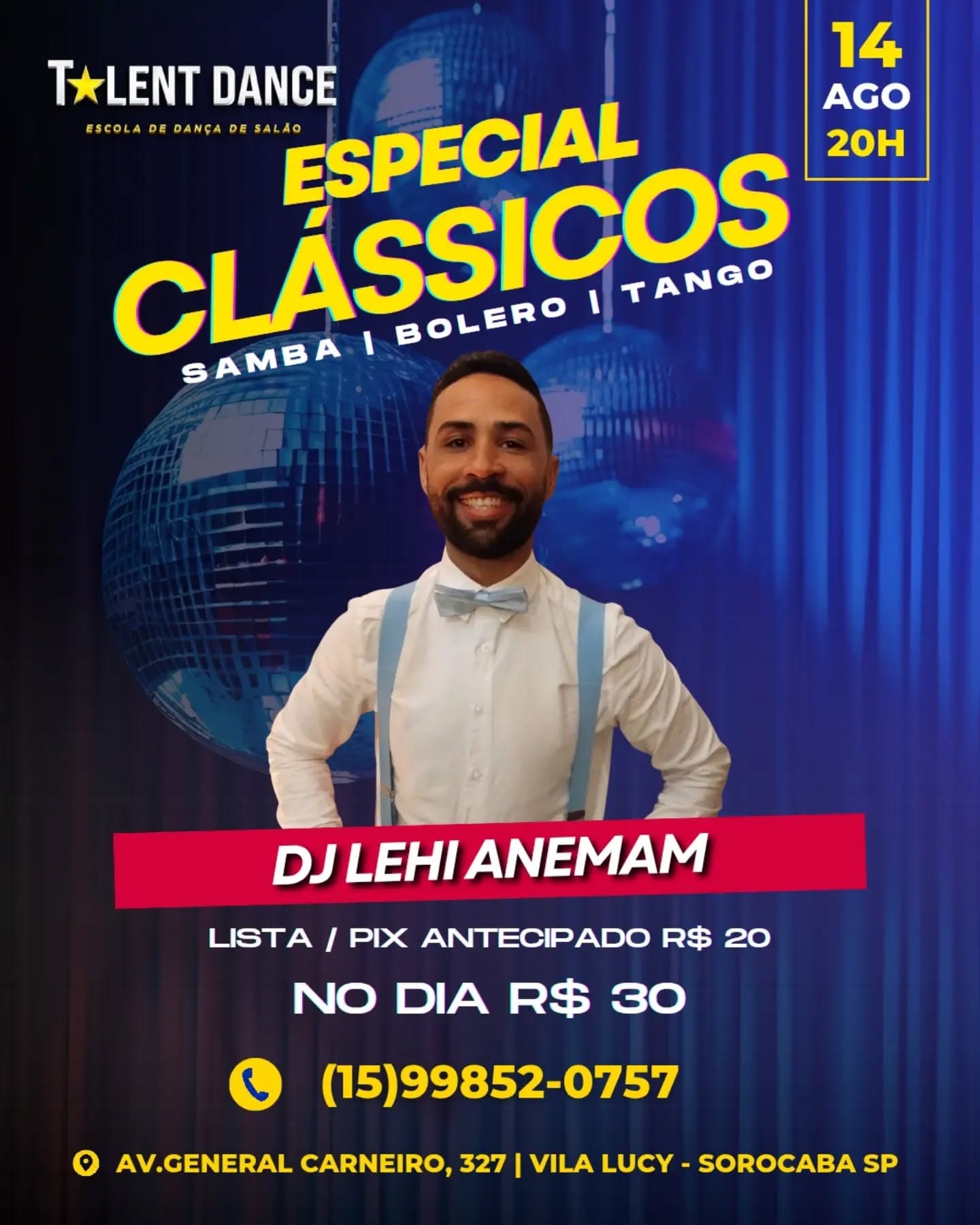 Flyer: Especial Os Clássicos - Samba | Bolero | Tango