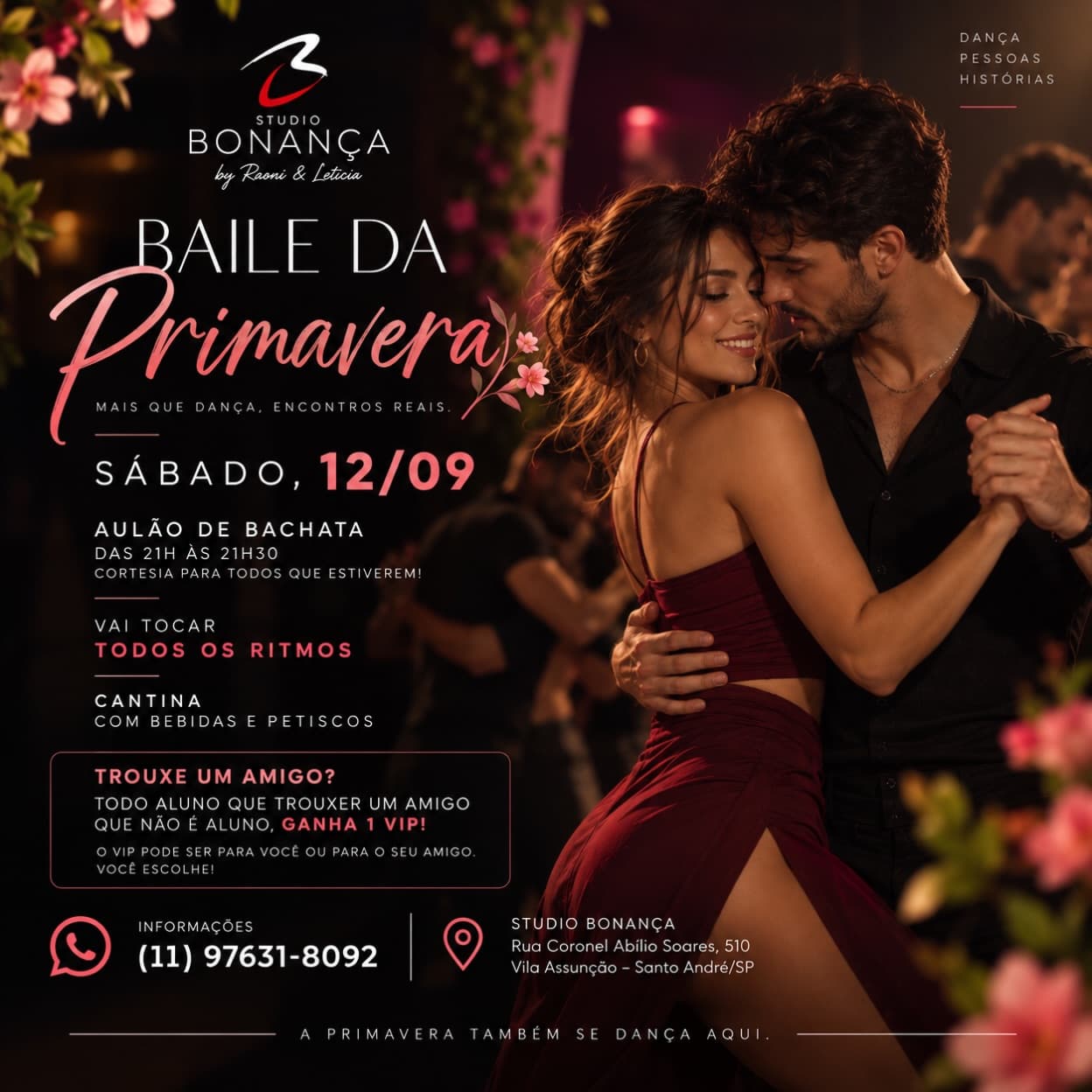 Flyer: Baile da Primavera — Studio Bonança
