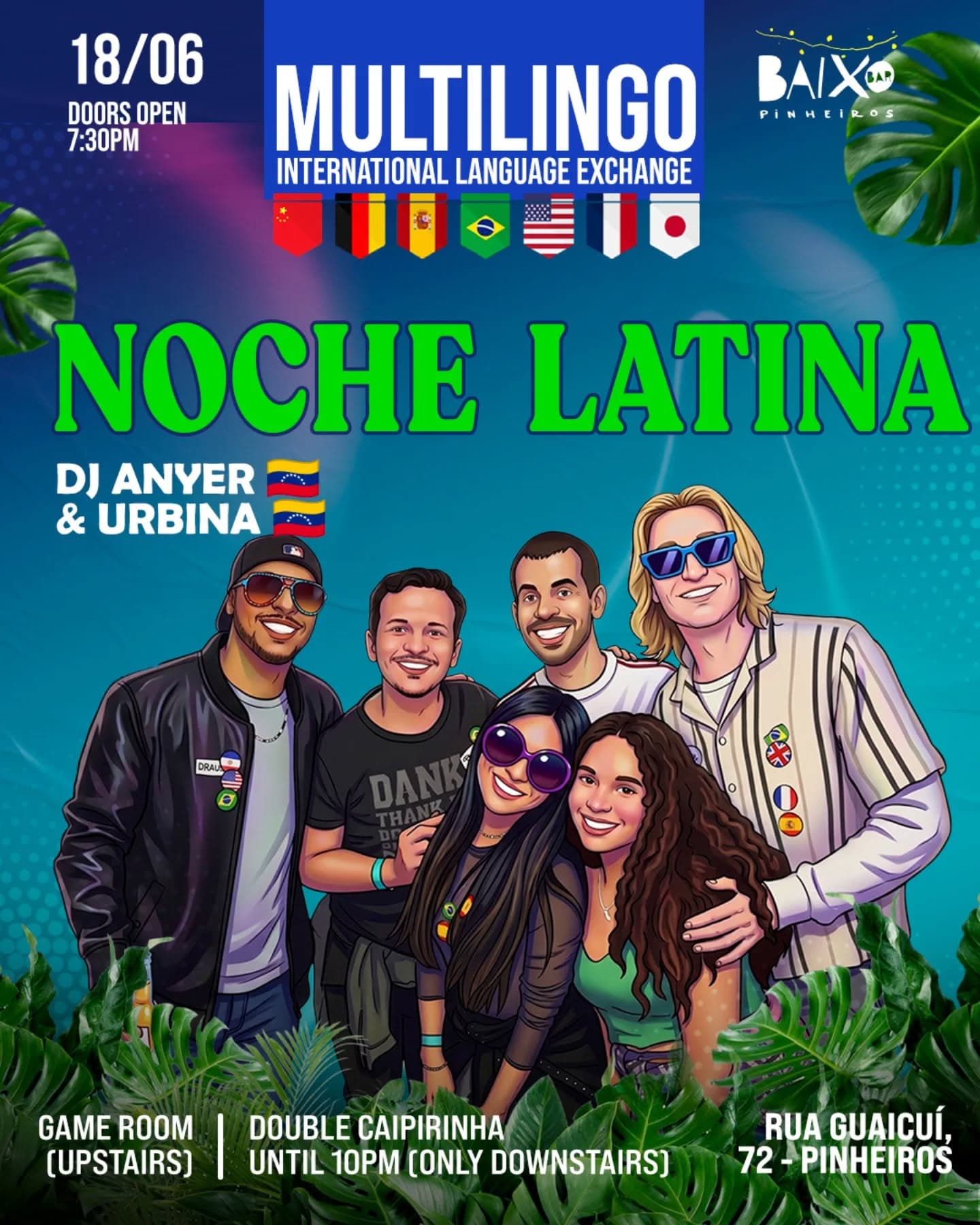 Flyer: Multilingo Noche Latina