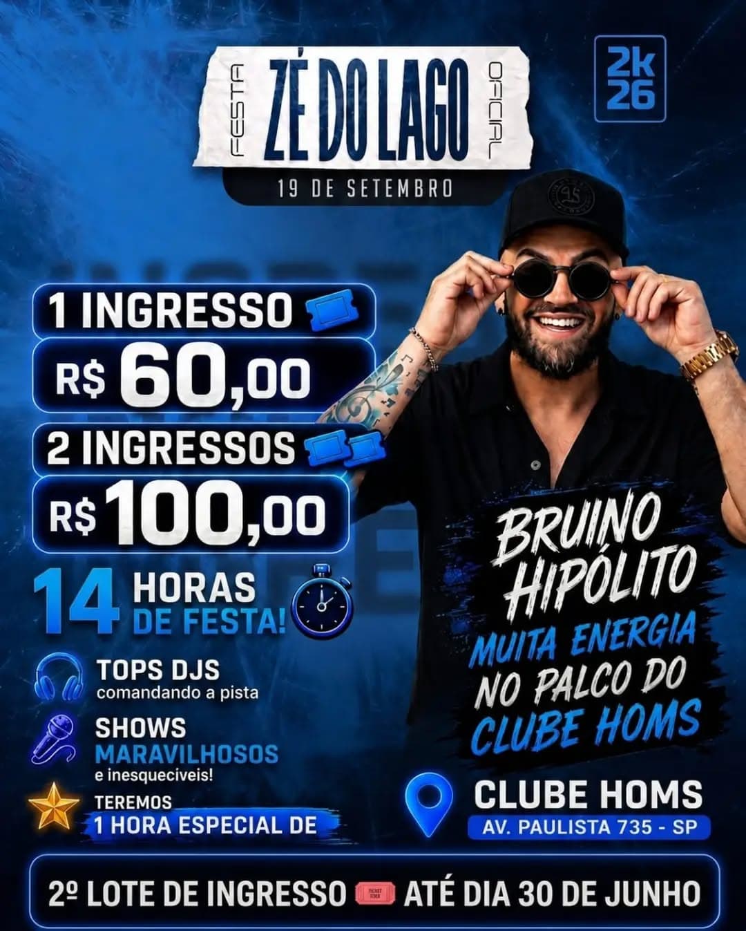Flyer: Festa Zé do Lago 2K26 - Baile de Dança de Salão