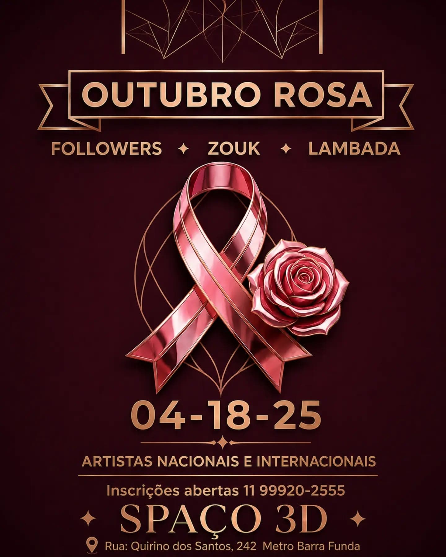 Flyer: Outubro Rosa 2026 - Followers Zouk/Lambada