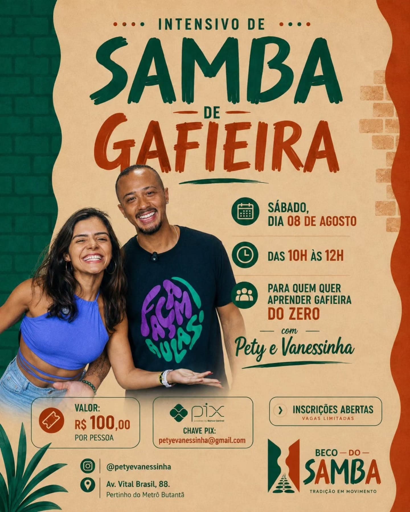 Flyer: Intensivo de Samba de Gafieira