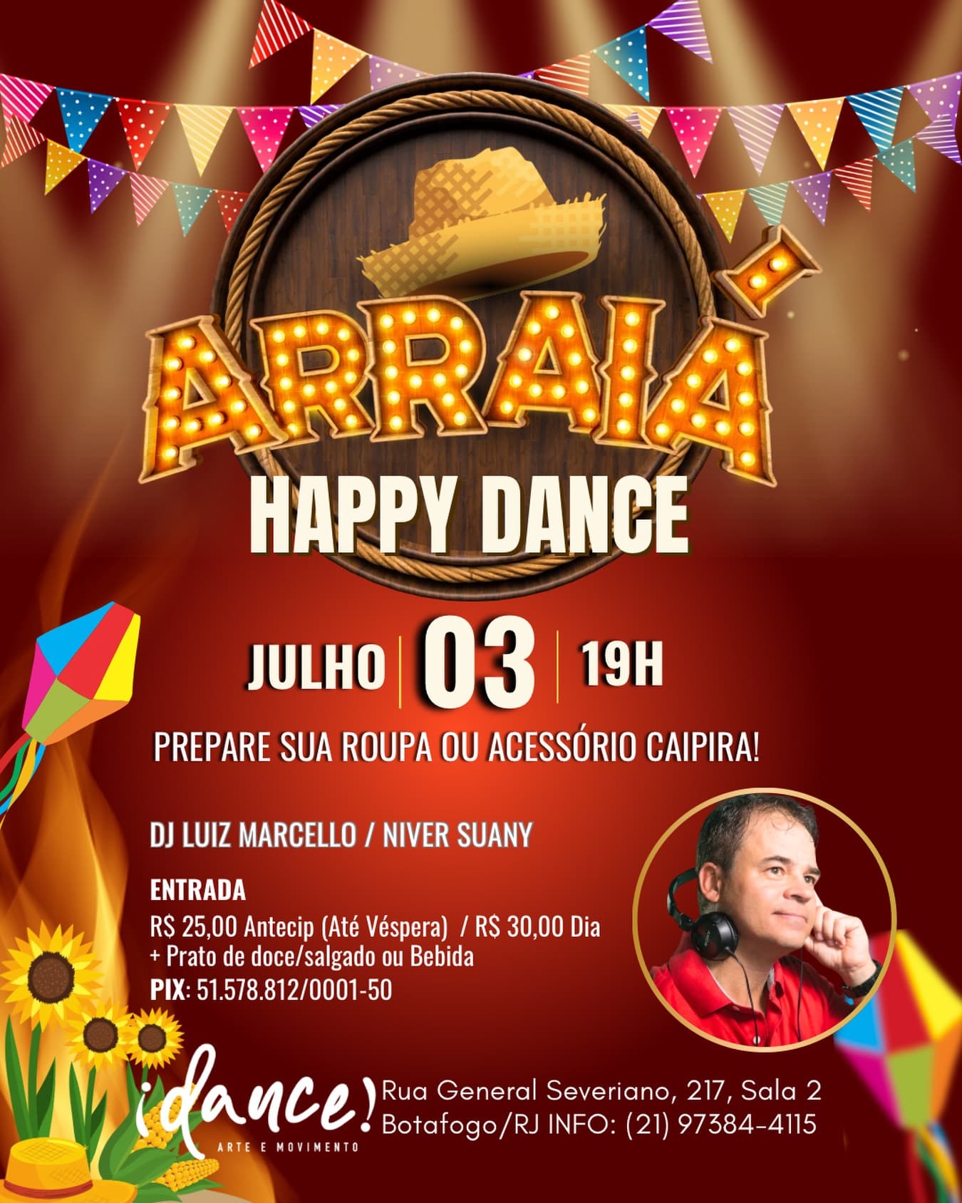 Flyer: Arraiá Happy Dance