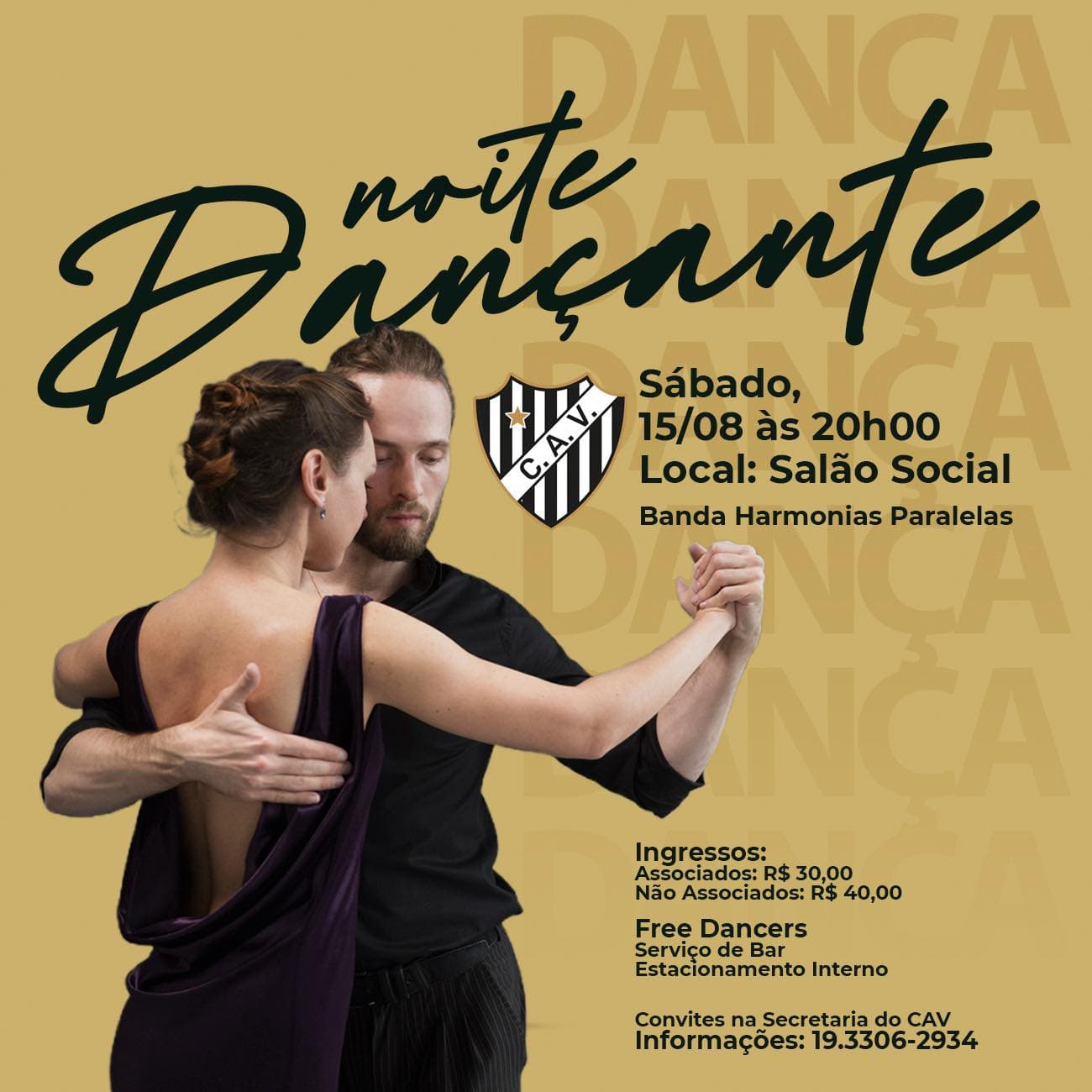 Flyer: Noite Dançante - CAV