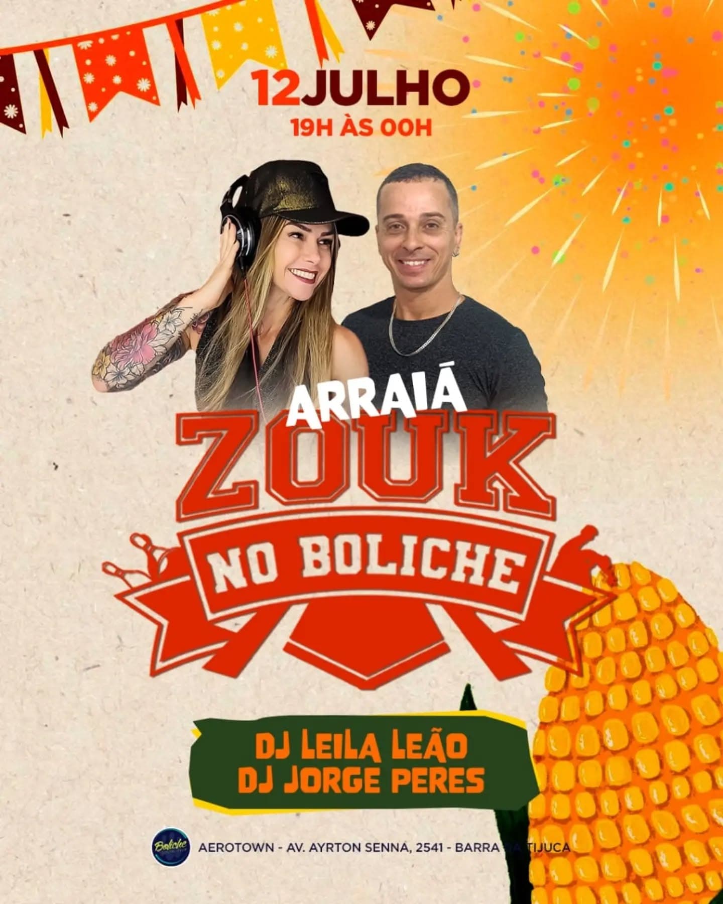 Flyer: Arraiá Zouk no Boliche