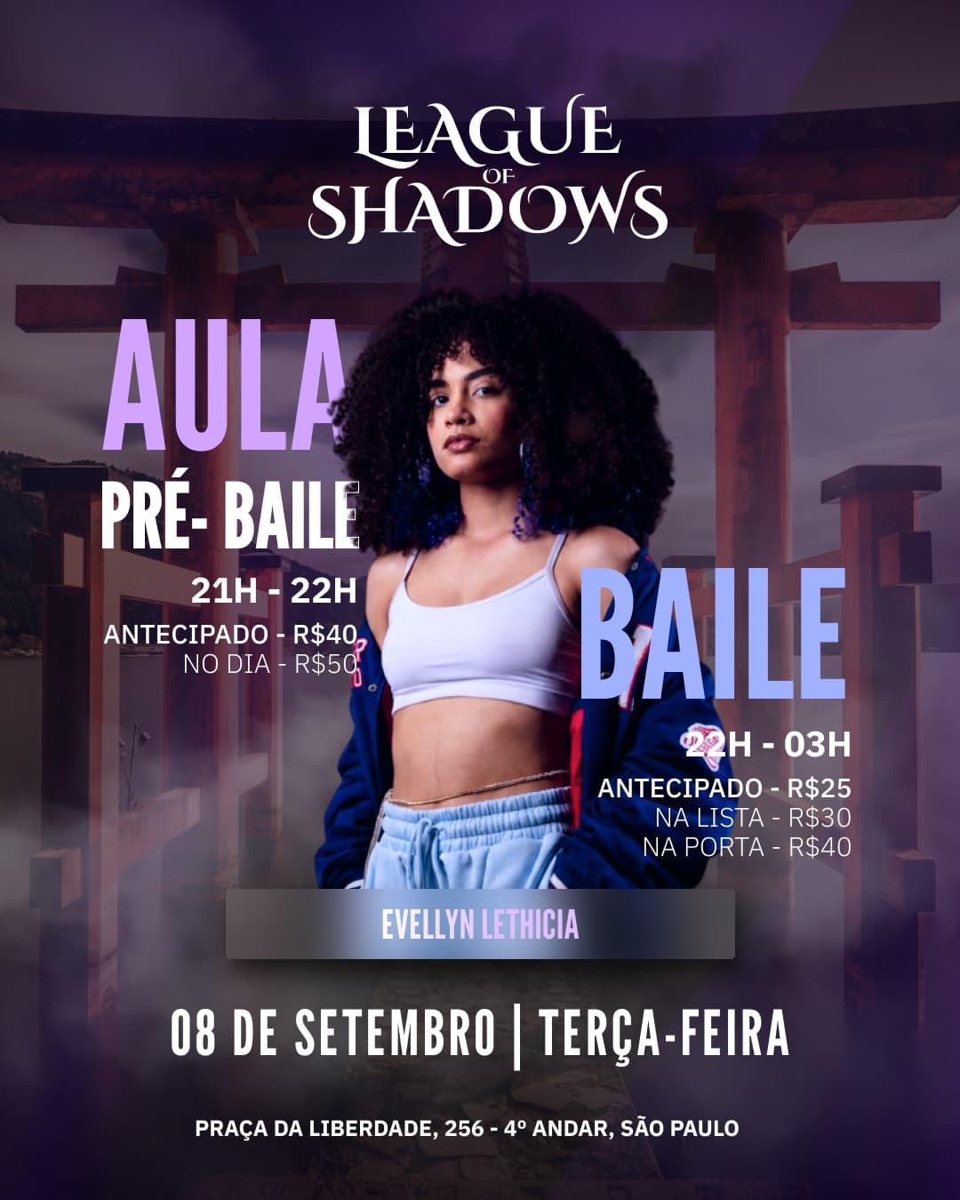 Flyer: League of Shadows 182 - Evellyn Letícia