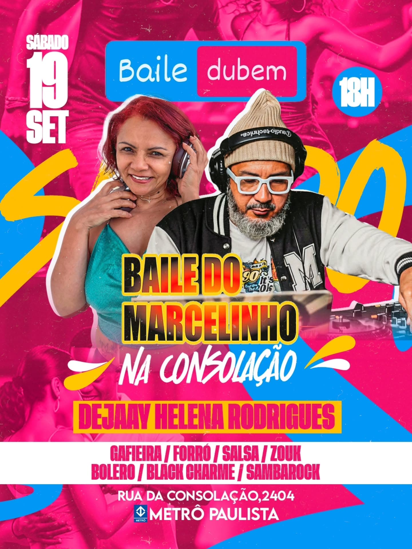 Flyer: Baile do Marcelinho na Consolação