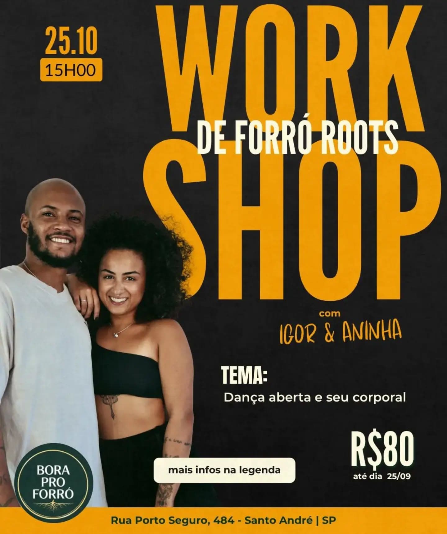 Flyer: Workshop de Forró Roots com Igor & Aninha