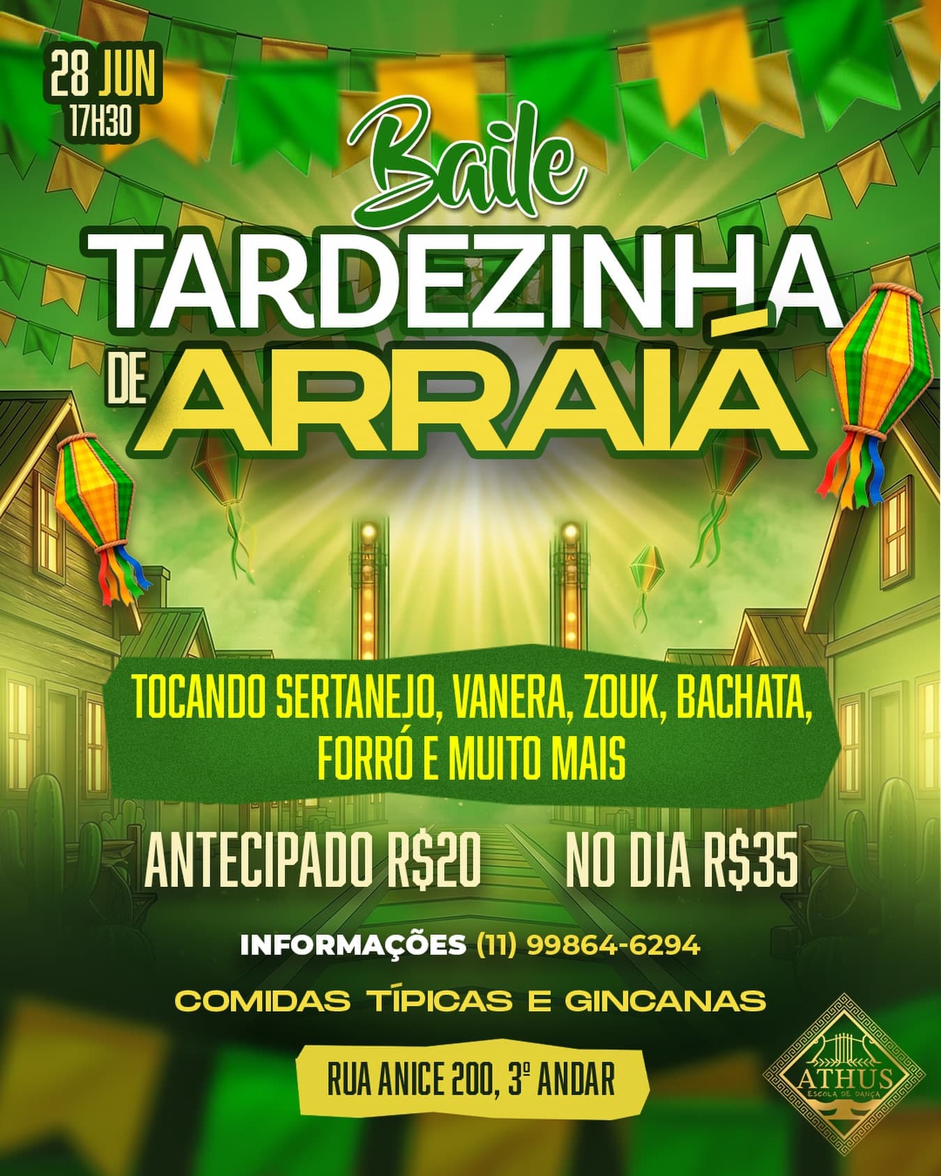 Flyer: Baile Tardezinha de Arraiá