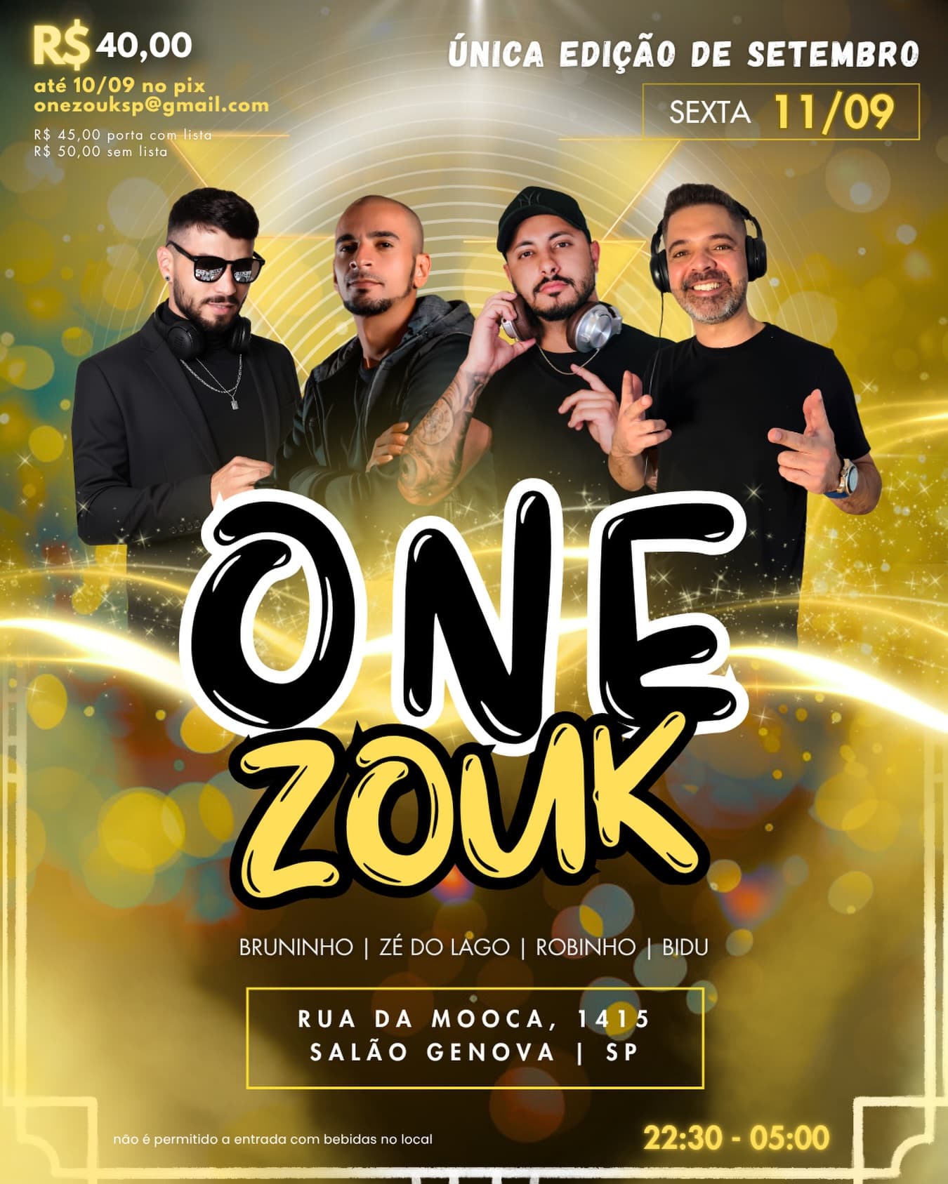 Flyer: ONE ZOUK - Única Edição de Setembro