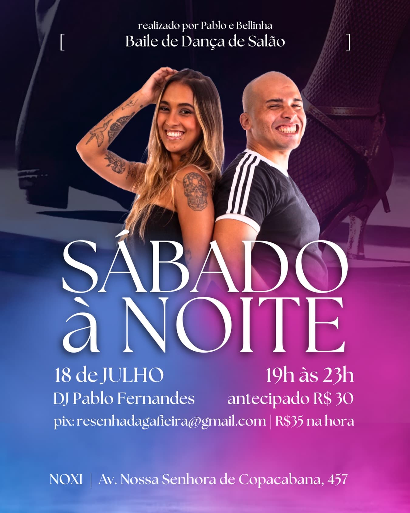 Flyer: Sábado à Noite - Baile de Dança de Salão