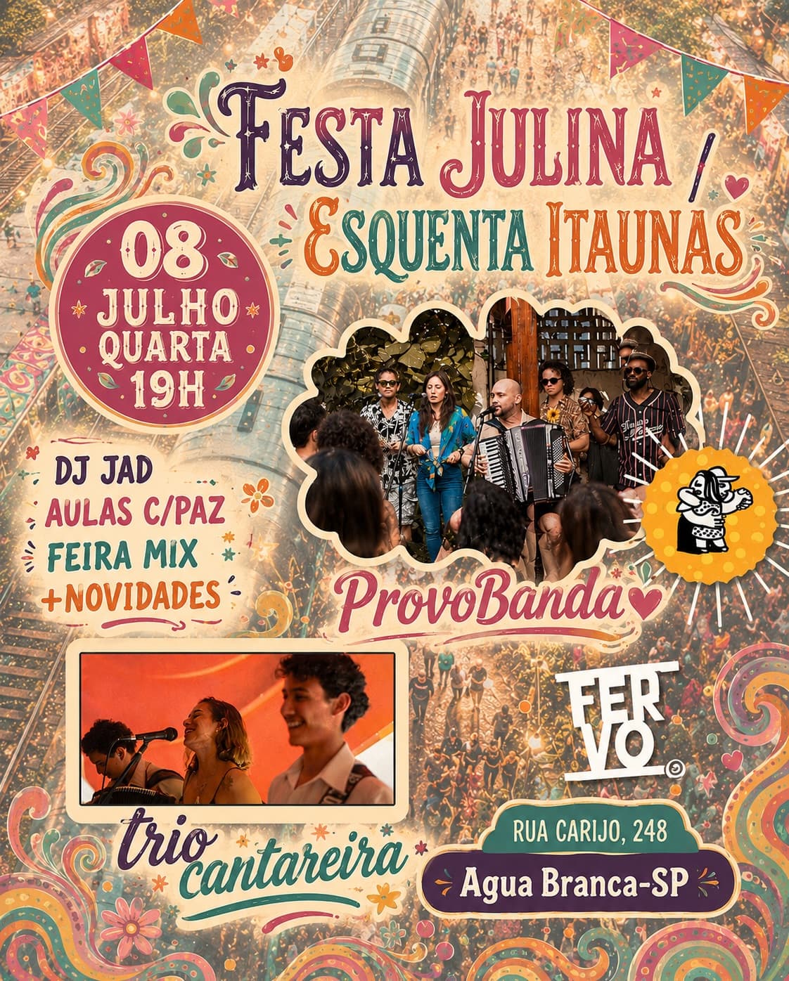 Flyer: Festa Julina • Esquenta Itaúnas