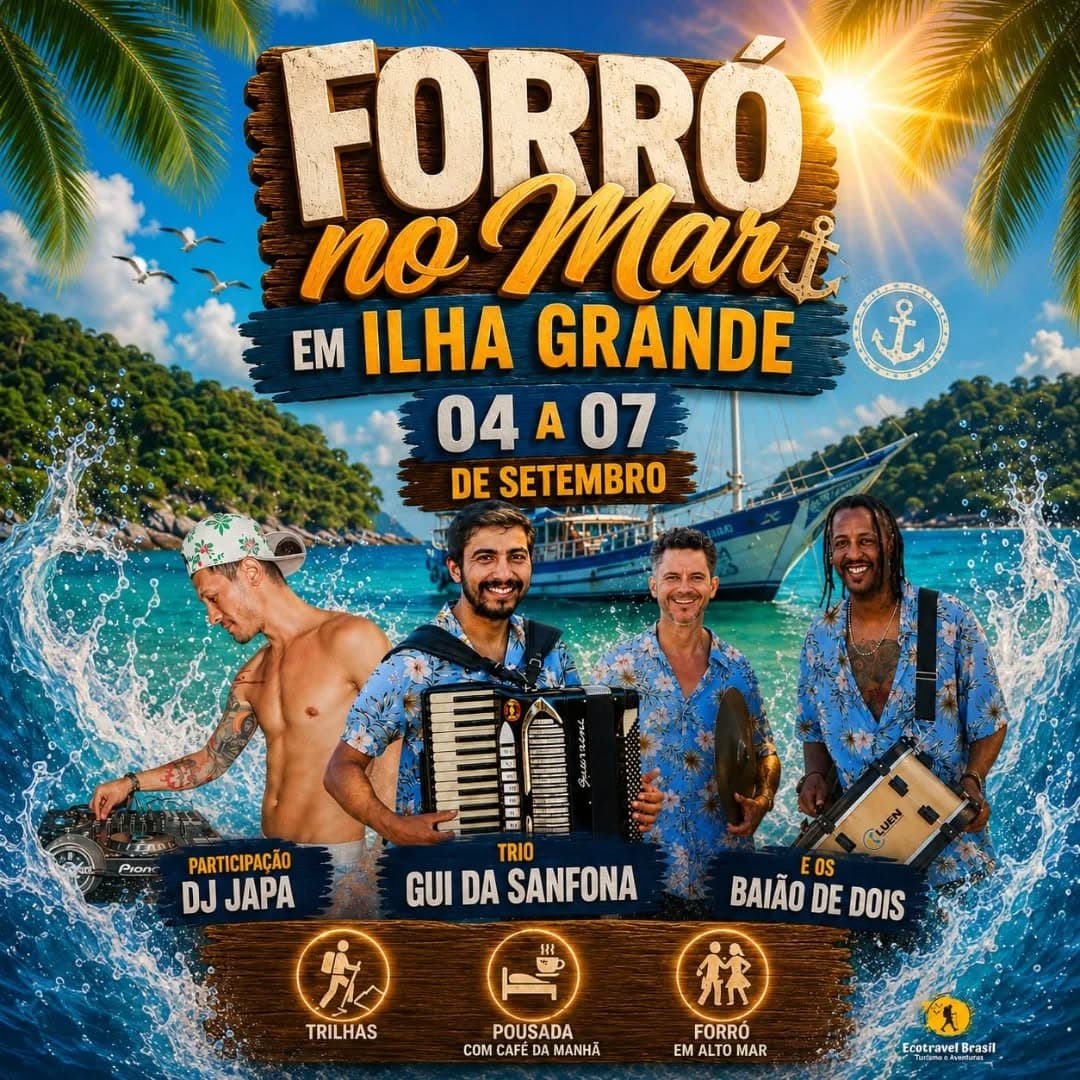 Flyer: Forró no Mar em Ilha Grande