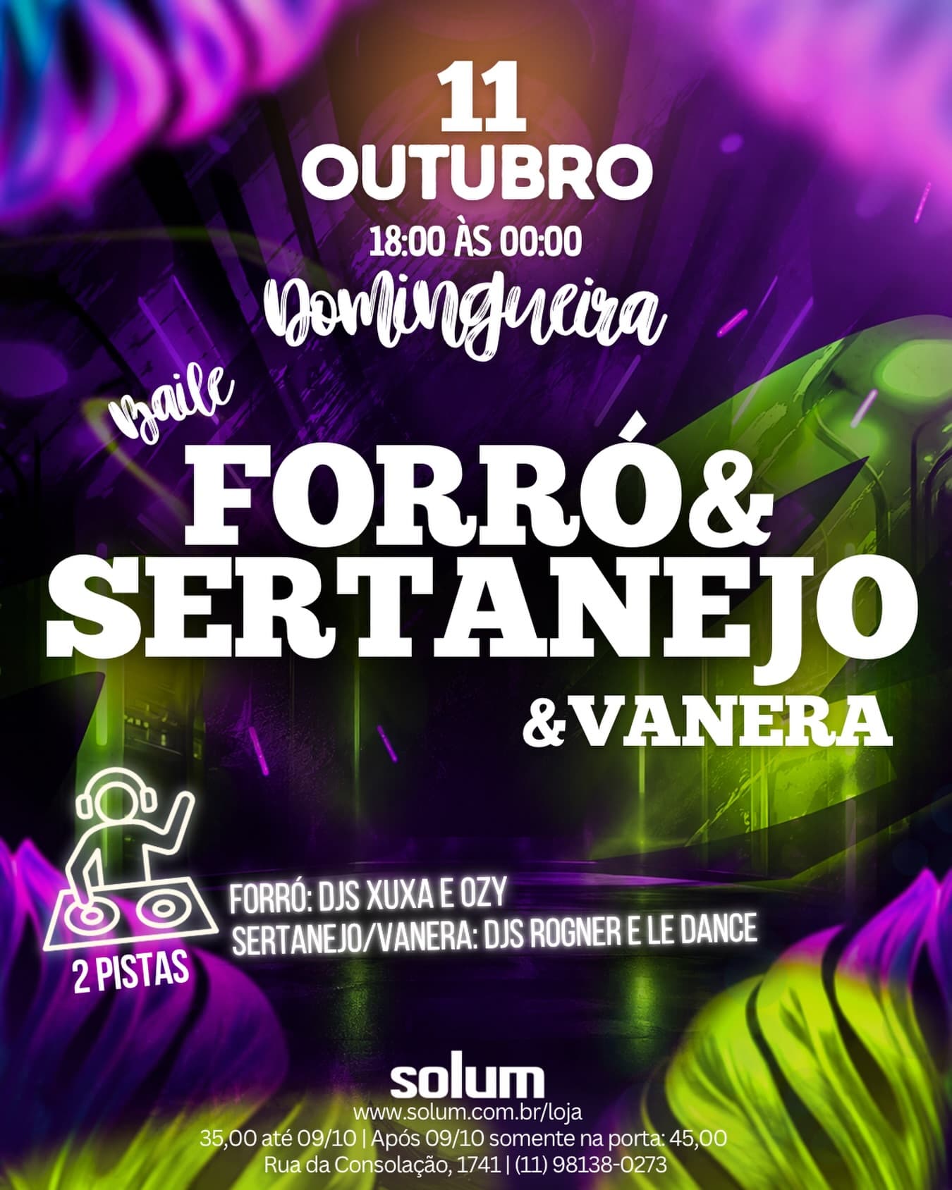 Flyer: Domingueira Baile Forró & Sertanejo & Vanera