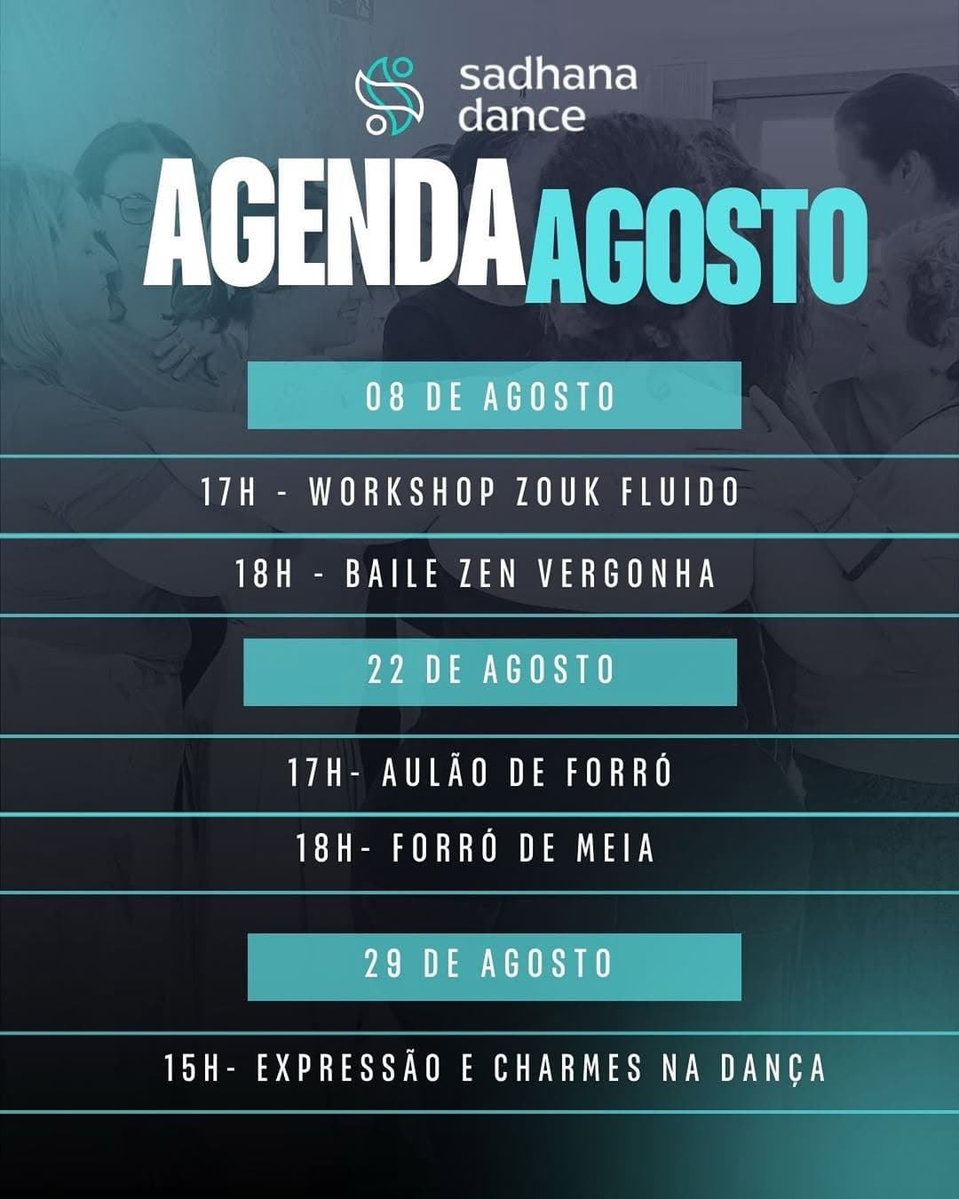 Flyer: Workshop Zouk Fluido + Baile Zen Vergonha