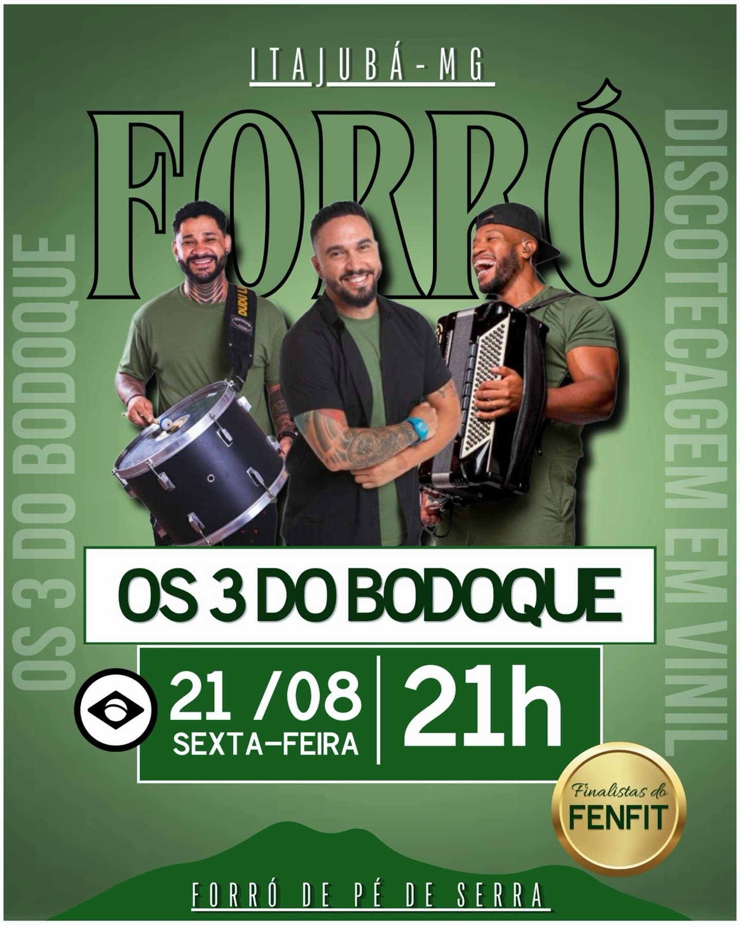 Flyer: Os 3 do Bodoque - Forró Pé de Serra